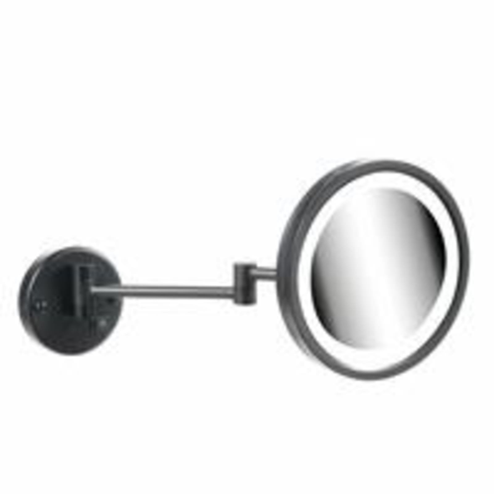 Geesa Mirror Scheerspiegel, LED, dubbele arm, 3x vergrotend, 215mm, zwart