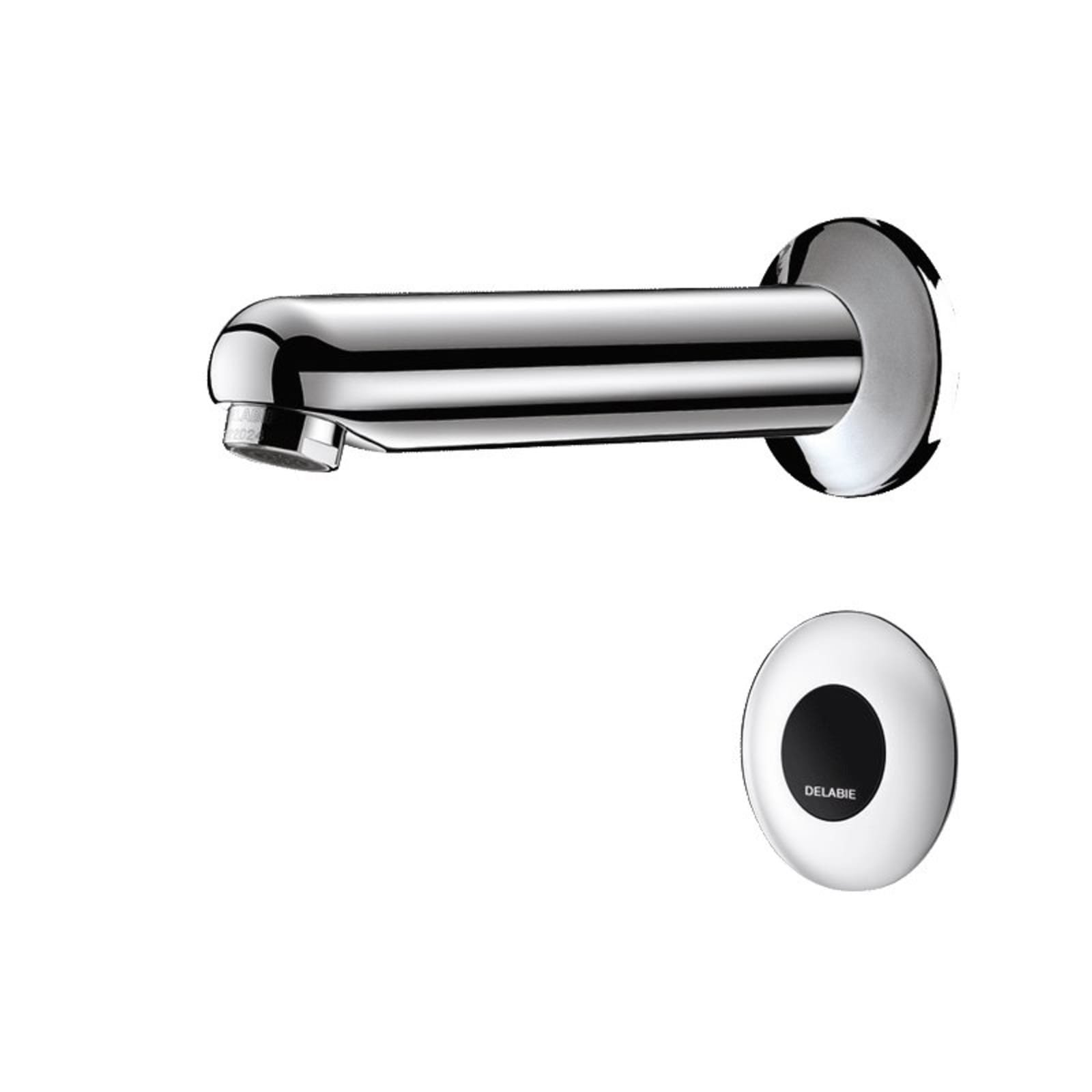Delabie Tempomatic wastafelkraan TC 155 op net 230/12V uitloop L.170