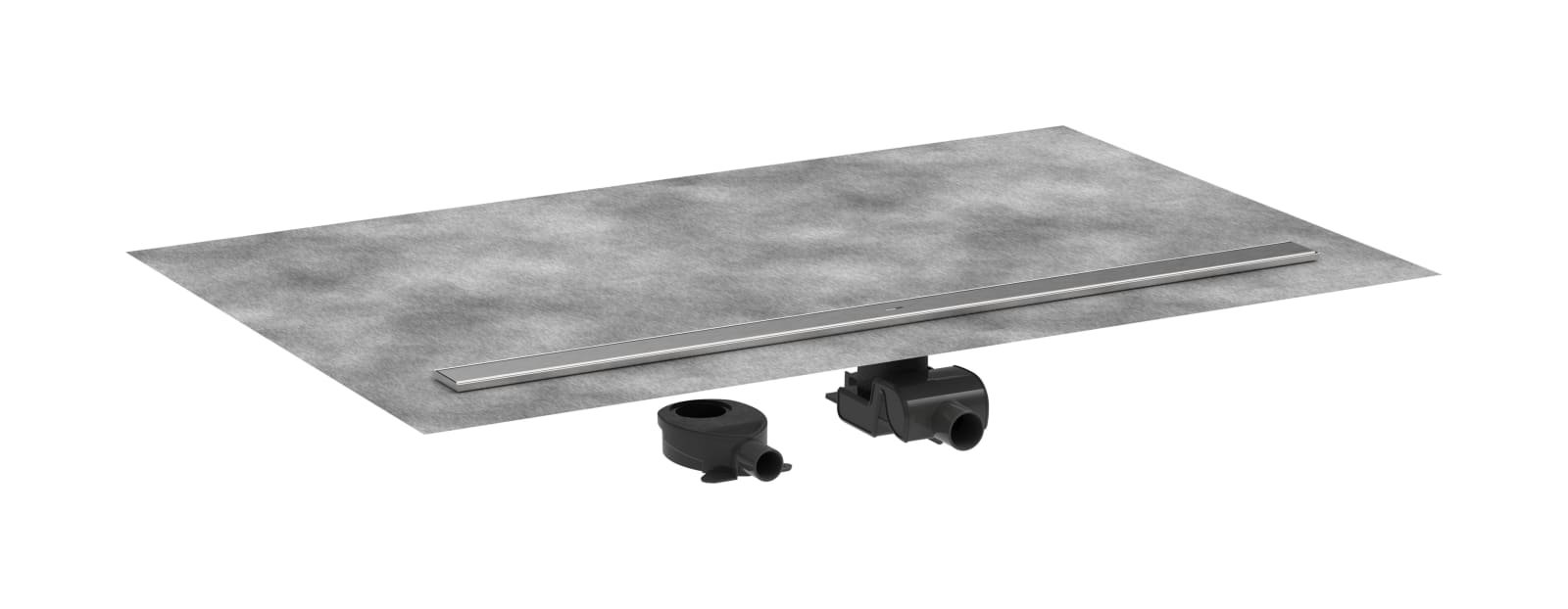 Hansgrohe RainDrain Allround compl.set douchegoot 1200 standaard/vlakke instal Brushed Stainless Steel