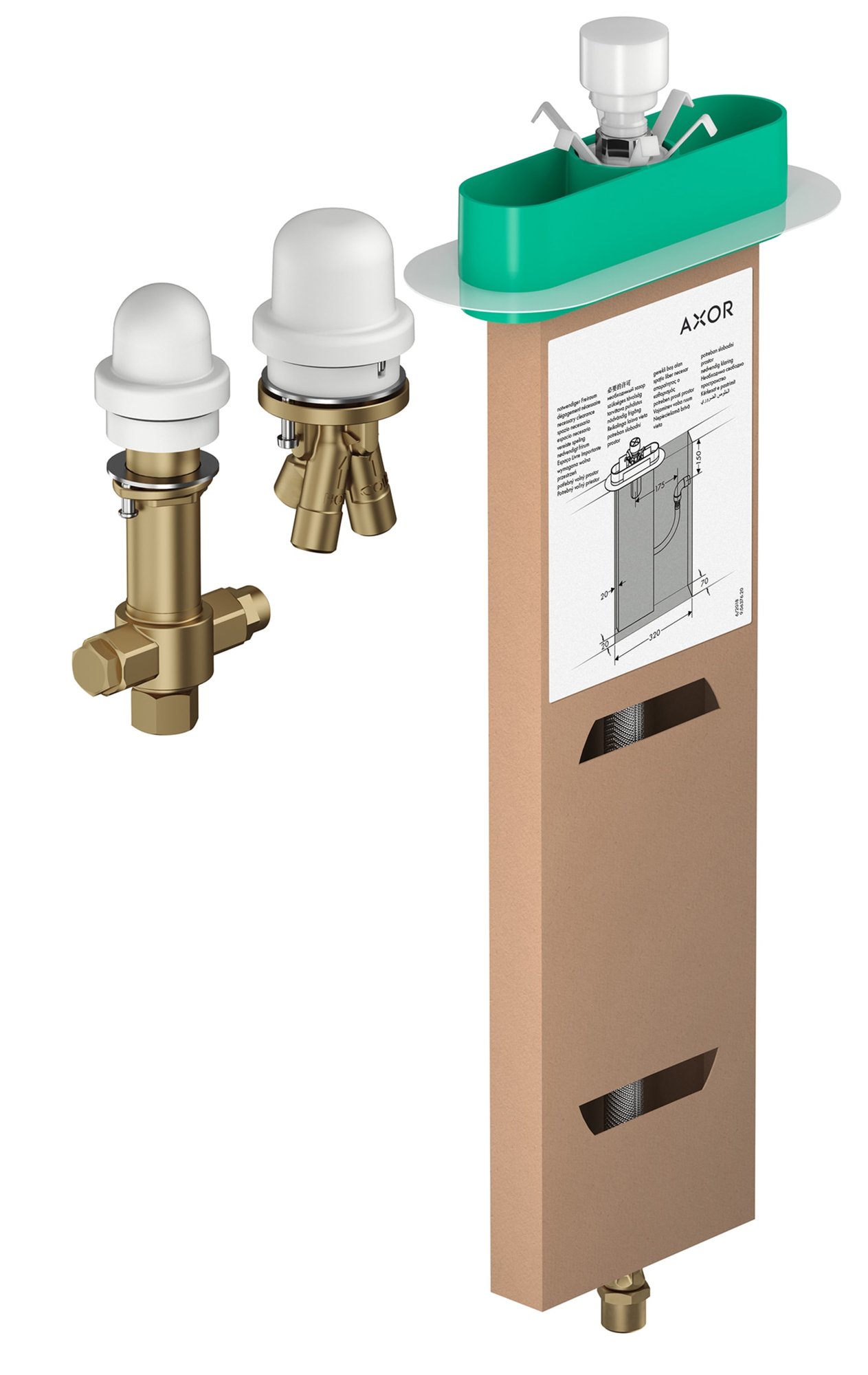 Hansgrohe Axor 3-gats badrandarmatuur Wara inbouwdeel sBox