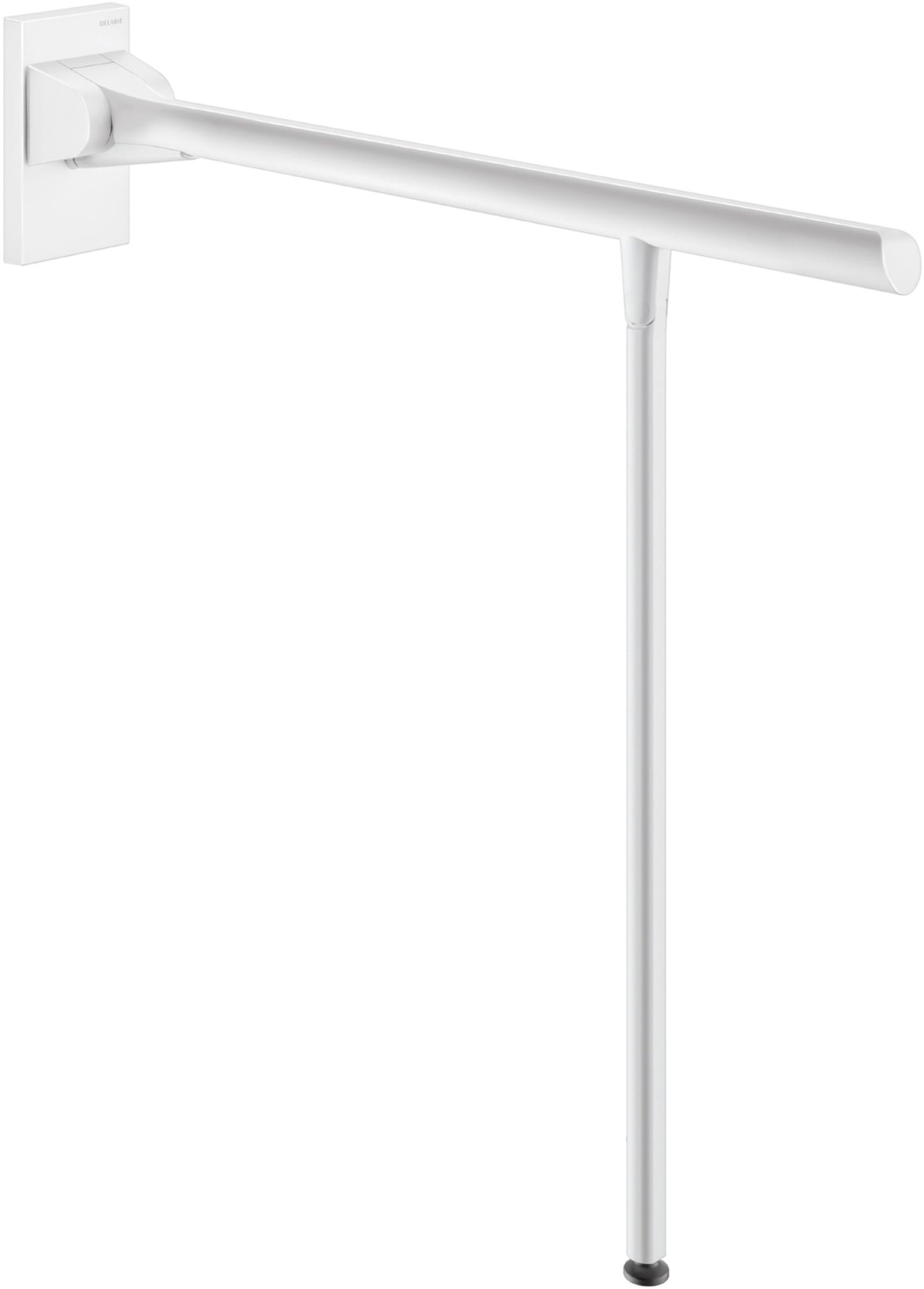 Delabie Opklapbare greep Be-Line met voet Ï42 L.650 alu wit