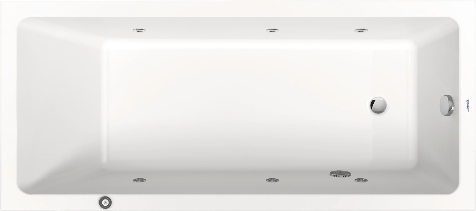 Duravit Duravit No.1 Whirlbad  1800x800 mm Wit, Jet Project, Inbouw, materiaal: Sanitair acryl, rechthoekig, aantal rugsteunen: 1, p
