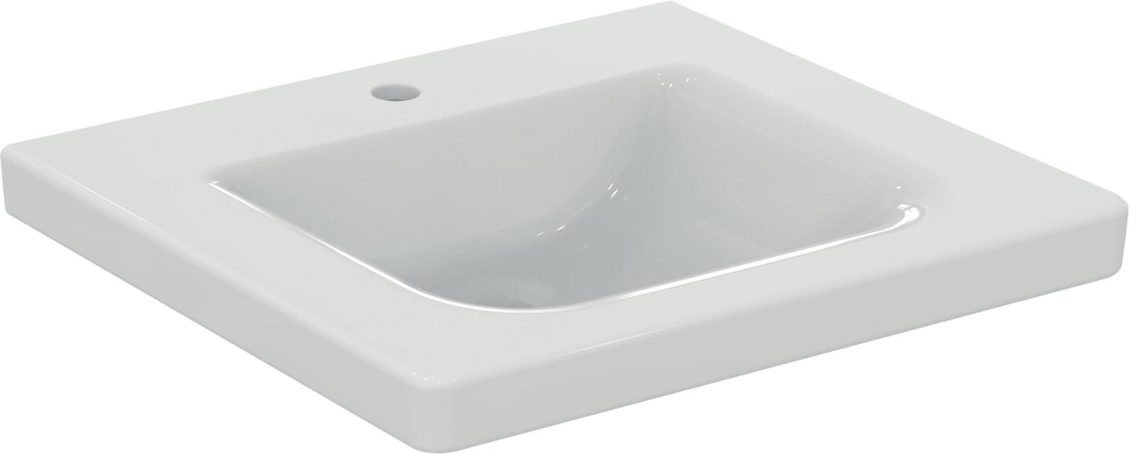 CONNECT FREEDOM | WASTAFEL 600X555X165 MM GL WIT, 1 KRAANG, ZONDER OL