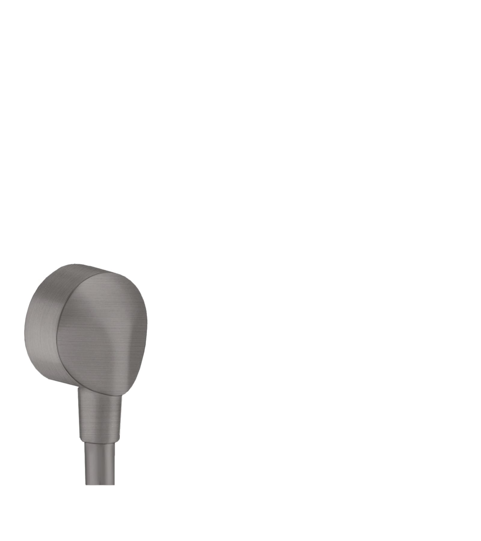 Hansgrohe Fixfit, Muuraansluitbocht E, wand, zonder terugslagklep, geborsteld zwart chroom