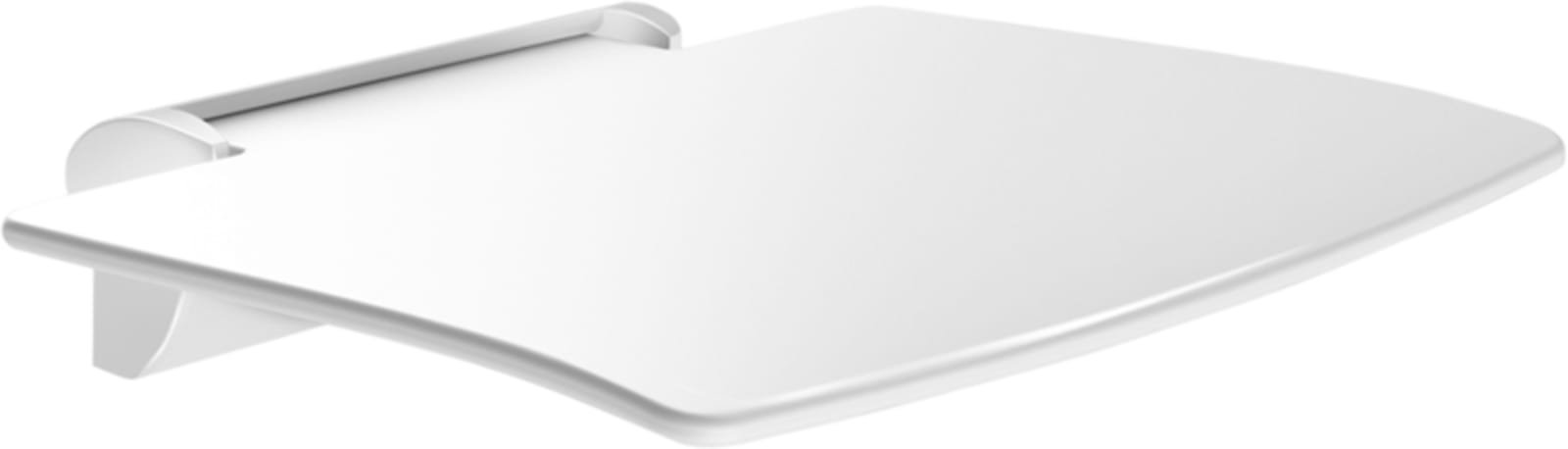 Delabie, Douchezitting, Be-Line, met voet, opklapbaar, afneembaar, aluminium, wit
