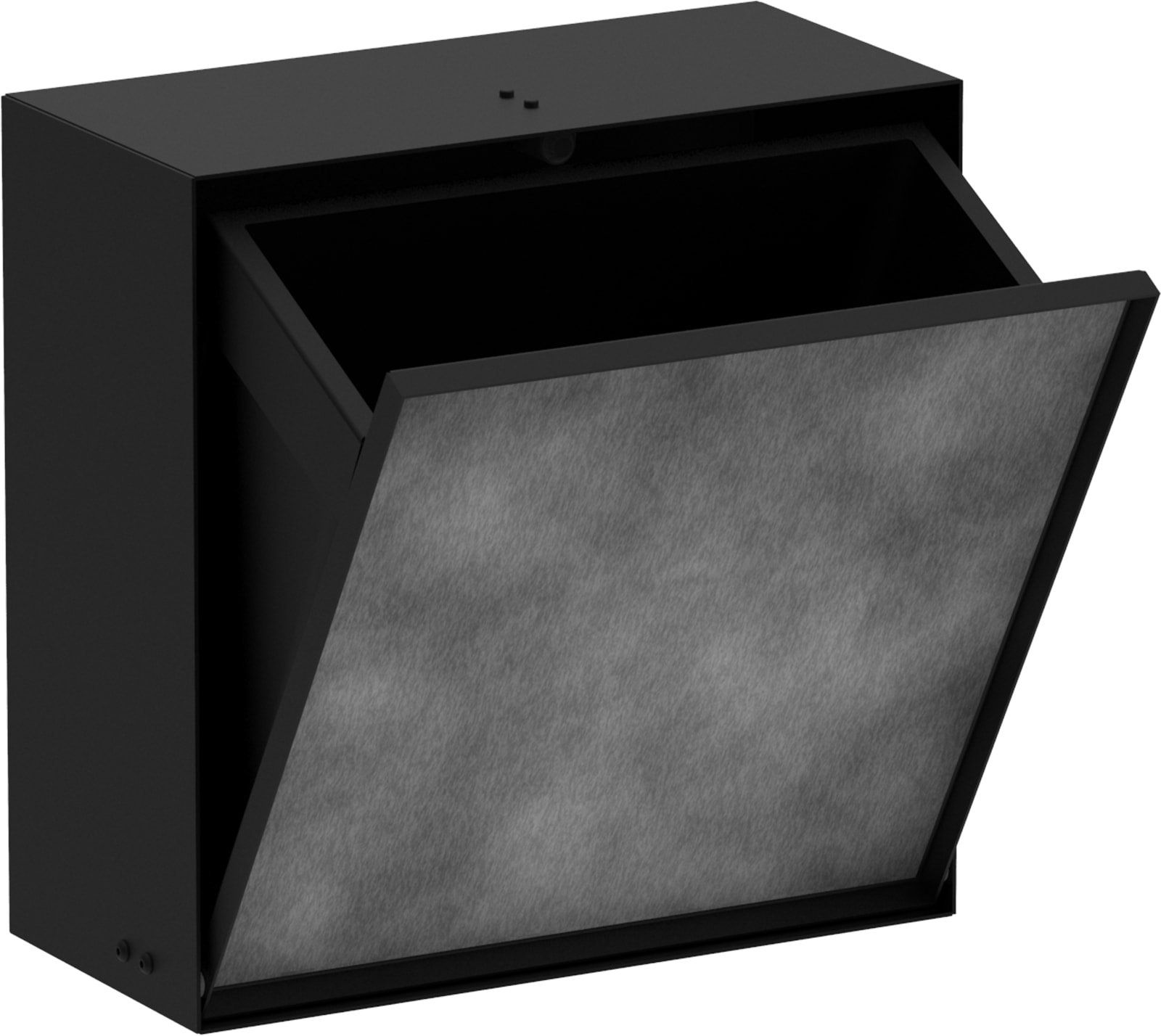 Hansgrohe XtraStoris Rock inbouw afvalemmer met betegelbare deur 300/300/140 mat zwart