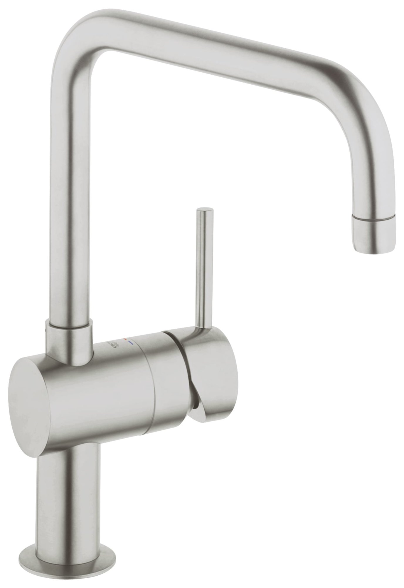 Grohe Minta, Keukenmengkraan, eengreeps, 309mm hoogte, 222mm hoogte kraanmond, 223mm voorsprong U-uitloop, draaibaar, supersteel
