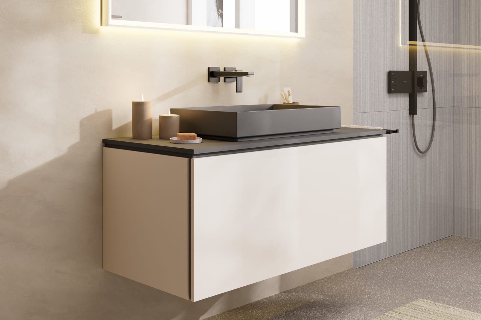 Hansgrohe Xilesa E meubel 1180x550 1 la console gesl wastafel/waskom SMG