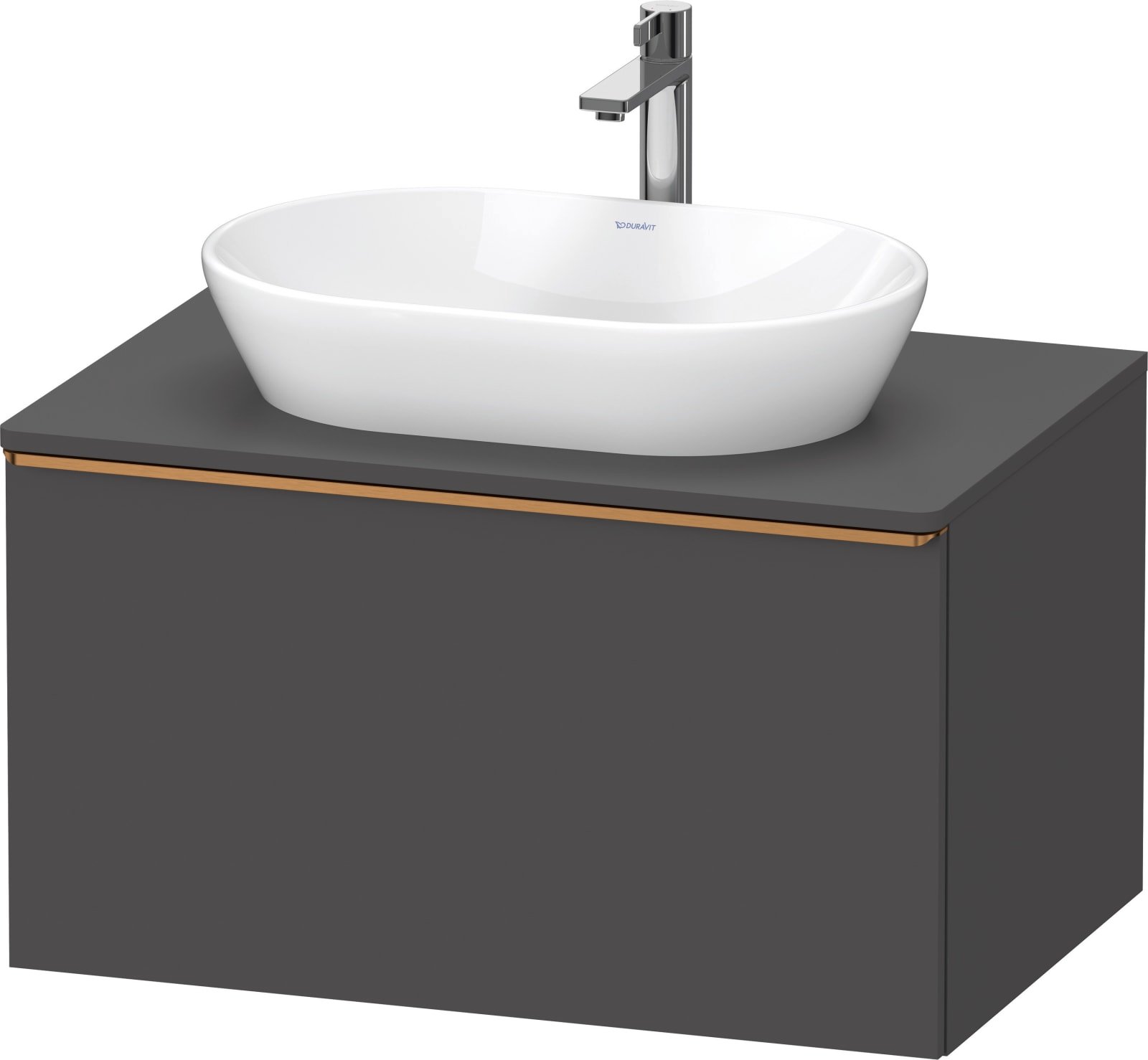 D-Neo Console wastafelonderbouw hangend Grafiet Mat (1200897362)