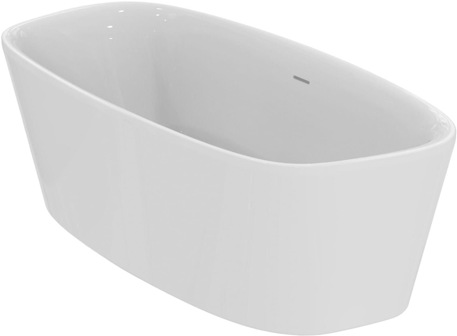 Ideal Standard Dea ovale ligbad, vrijstaand, met poten, overloop, hxbxl 610x900x1900mm, bodem lxb 1315x625mm, glanzend wit