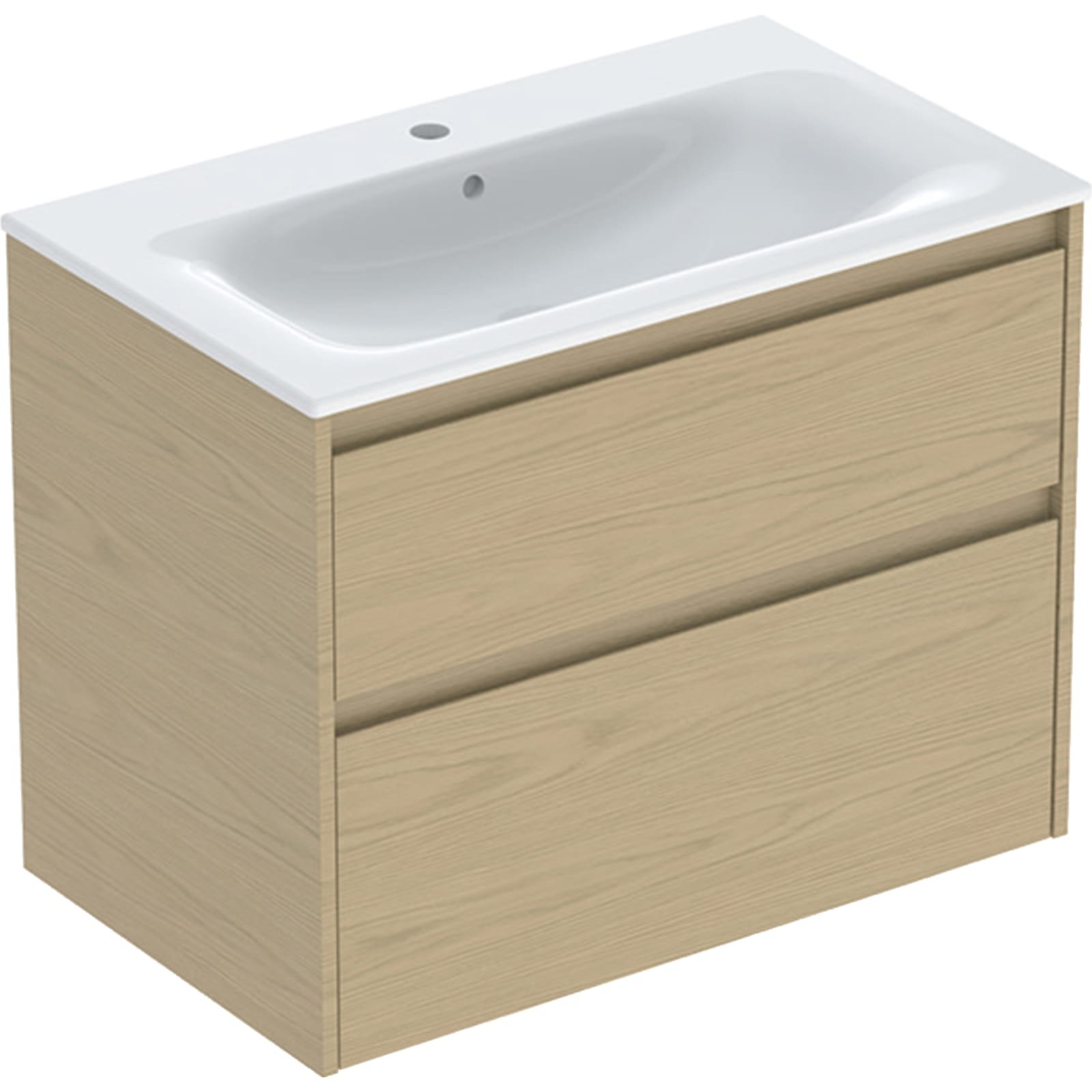Geberit Renova Plan SR wastafelmeubelset 2LaB80 Eiken nat. Tect