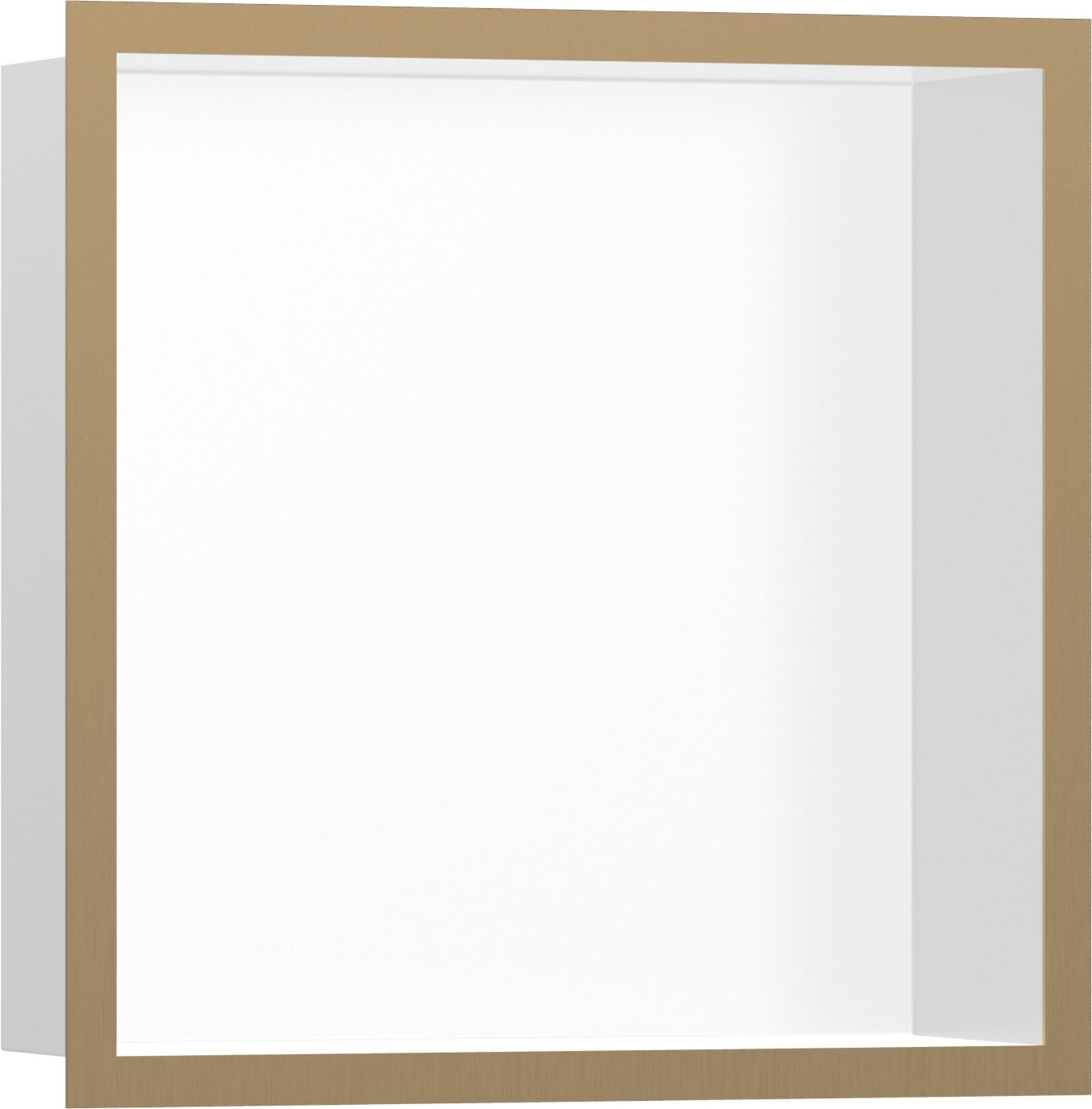 Hansgrohe XtraStoris Individual wandbox wit met designframe 300/300/100 Brushed Bronze