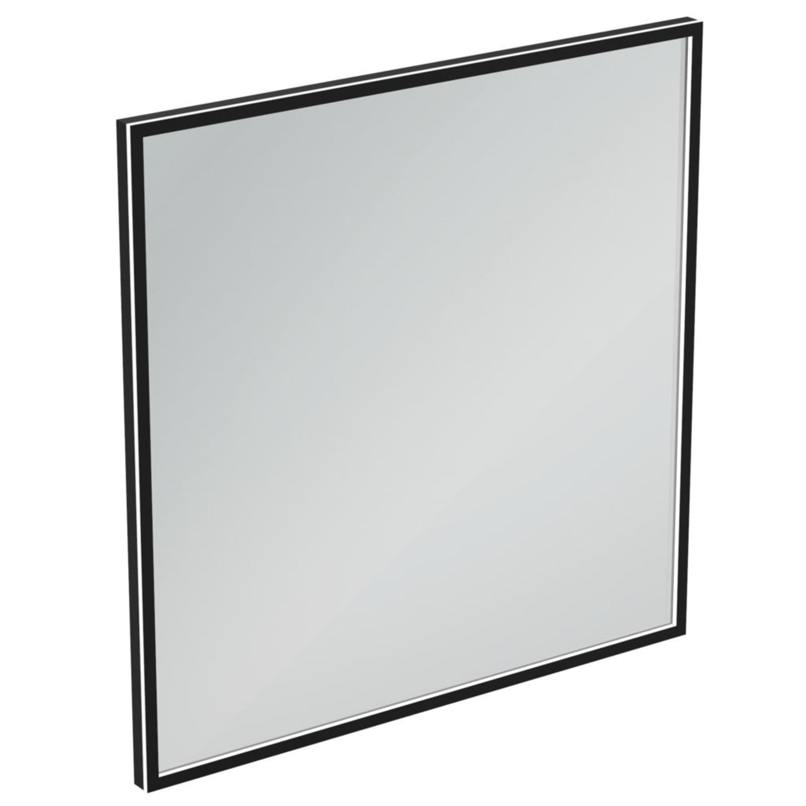Ideal Standard Conca spiegel vierkant 100 cm met led verlichting omlijsting zwart