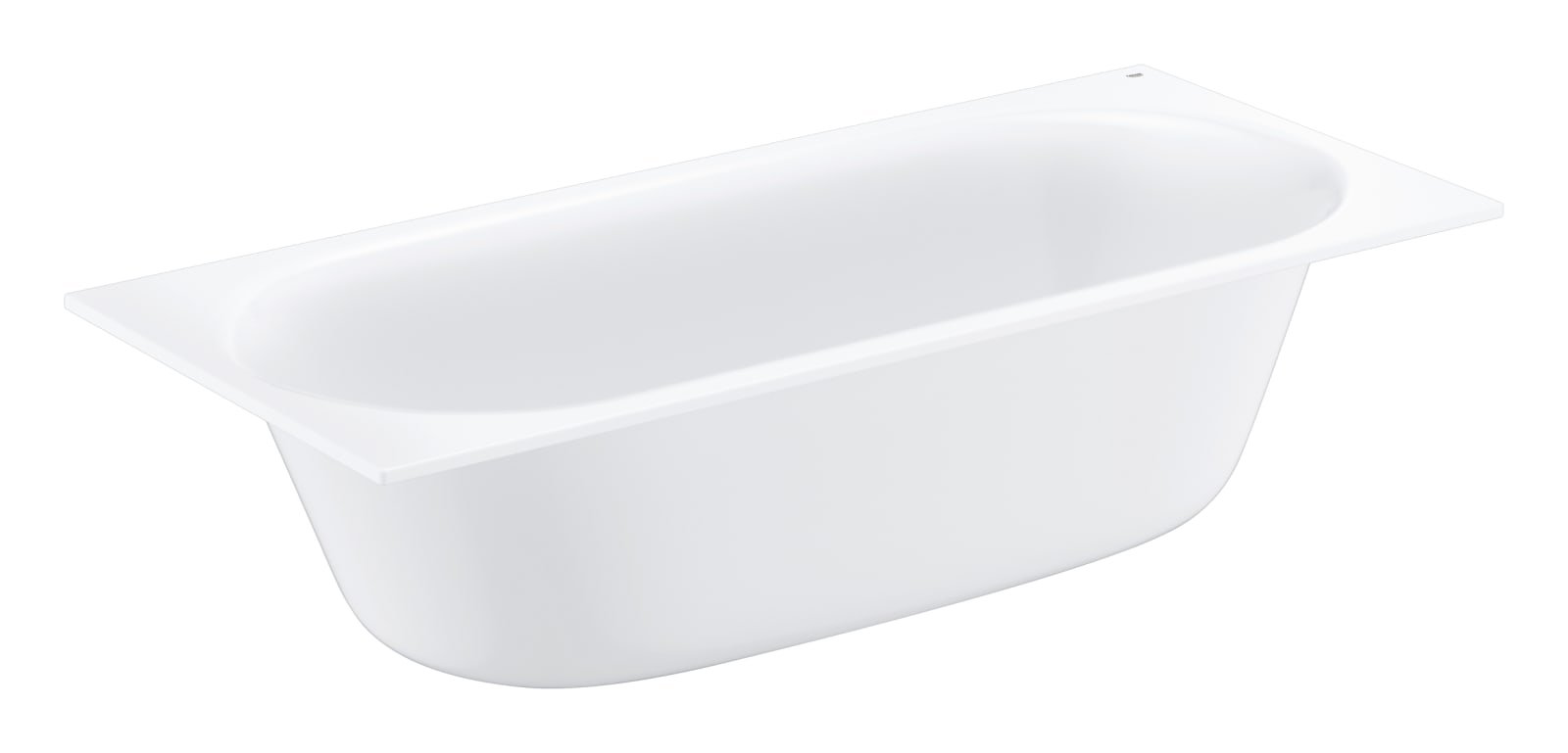 Grohe Essence, Ligbad, ovaal, inbouw, met overloop, plaatstaal, 1800 x 800 x 560mm (LxBxH), alpine wit