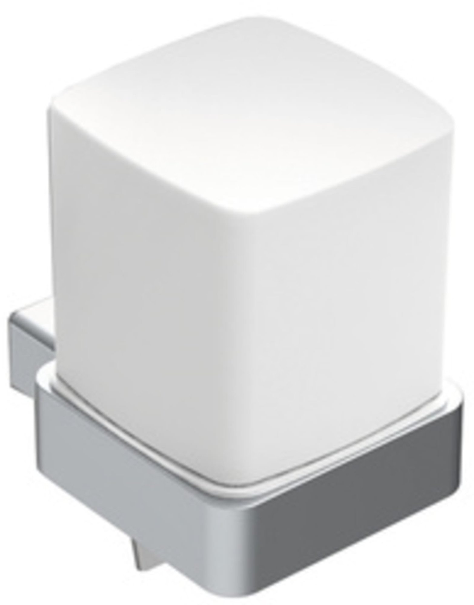 Emco Loft zeepdispenser met bedieningshendel en stolpbeker, kristalglas gesatineerd, inhoud: circa 155 ml, chroom