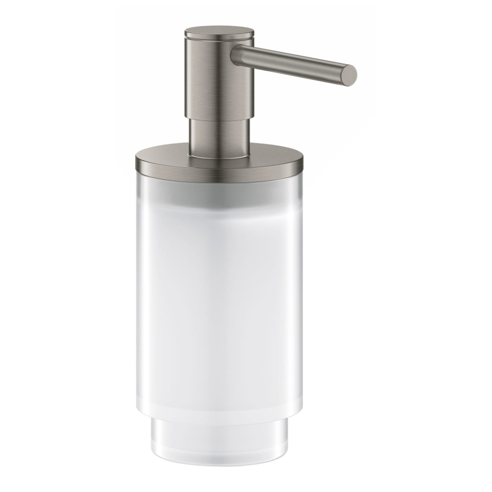 Grohe Selection, Zeepdispenser, 120ml vulhoeveelheid, glas/metaal, hard graphite geborsteld (past in houder 41 027)