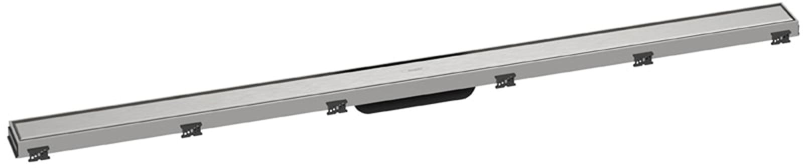 Hansgrohe RainDrain Match rechte douchegoot 1200 met in hoogte verstelbaar frame Brushed Stainless Steel