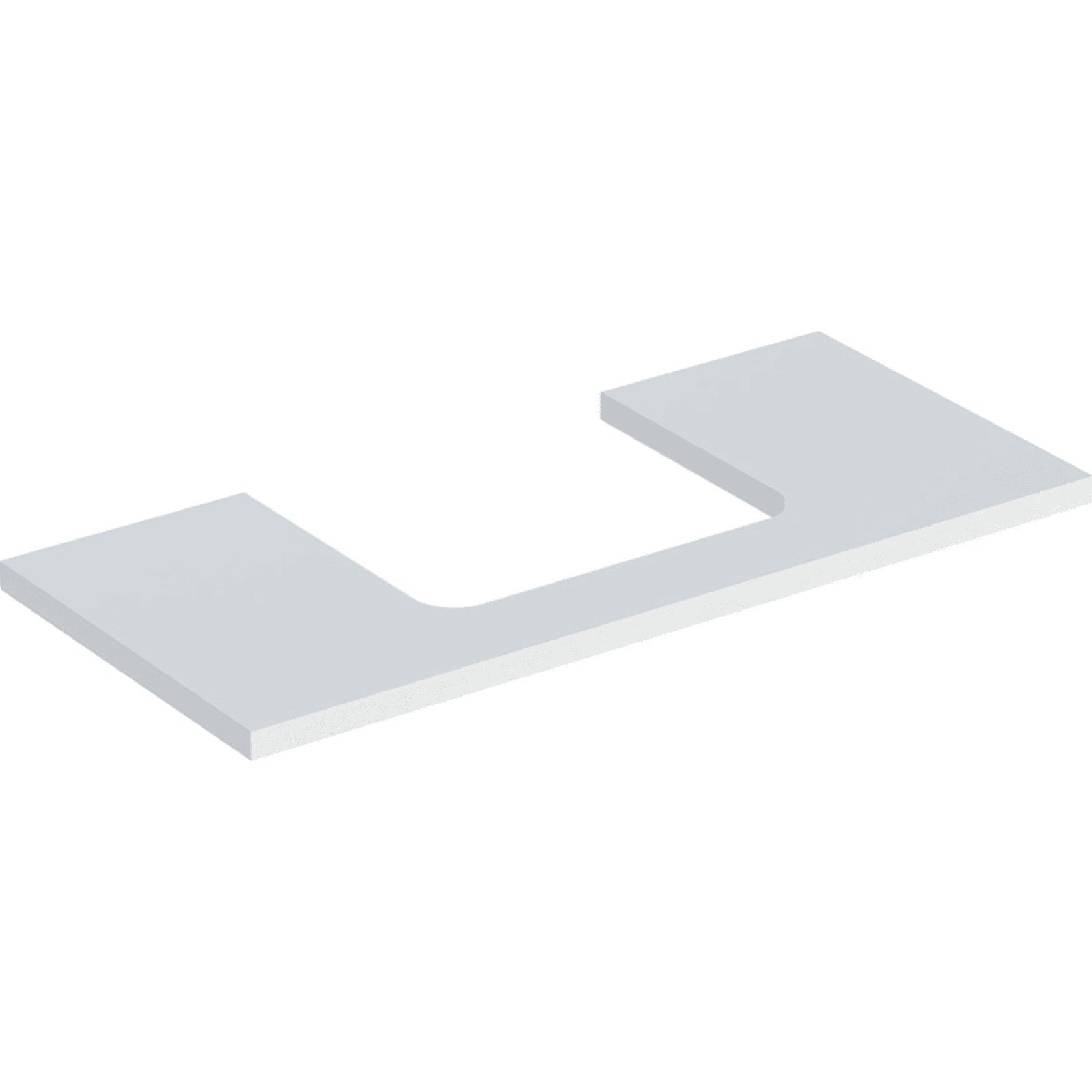 Geberit ONE wastafelblad voor opzetwastafel midden 105cm wit mat