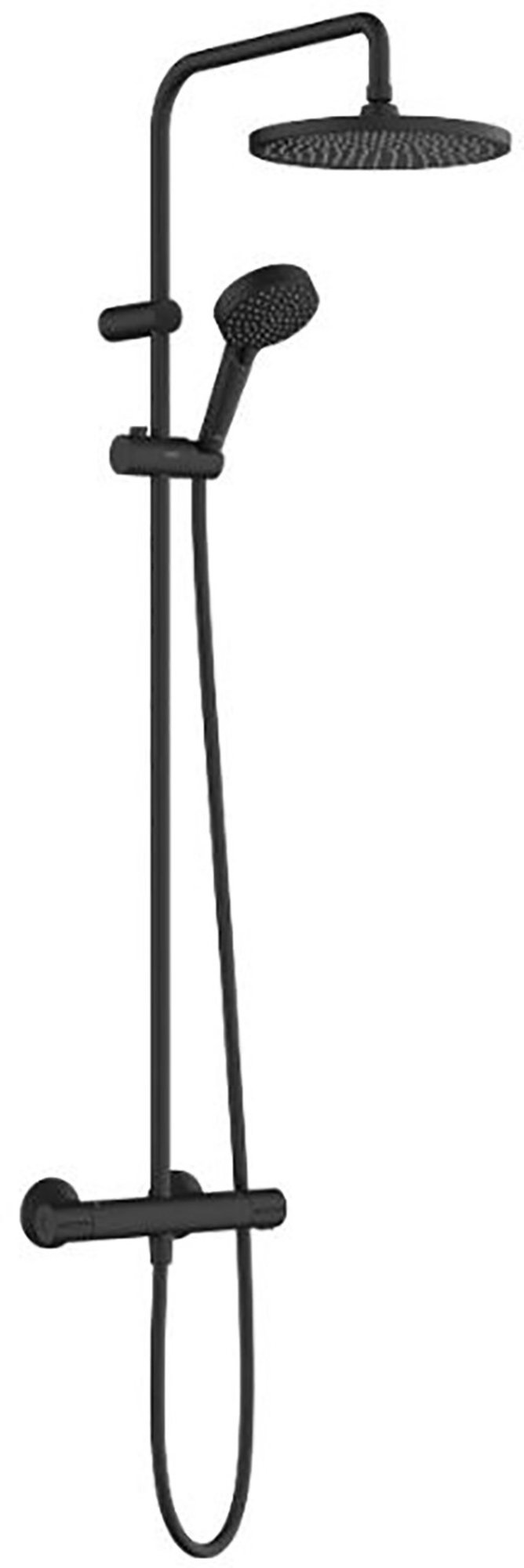 Hansgrohe Vernis Blend/Crometta 240 1jet Showerpipe met thermostaat, mat zwart