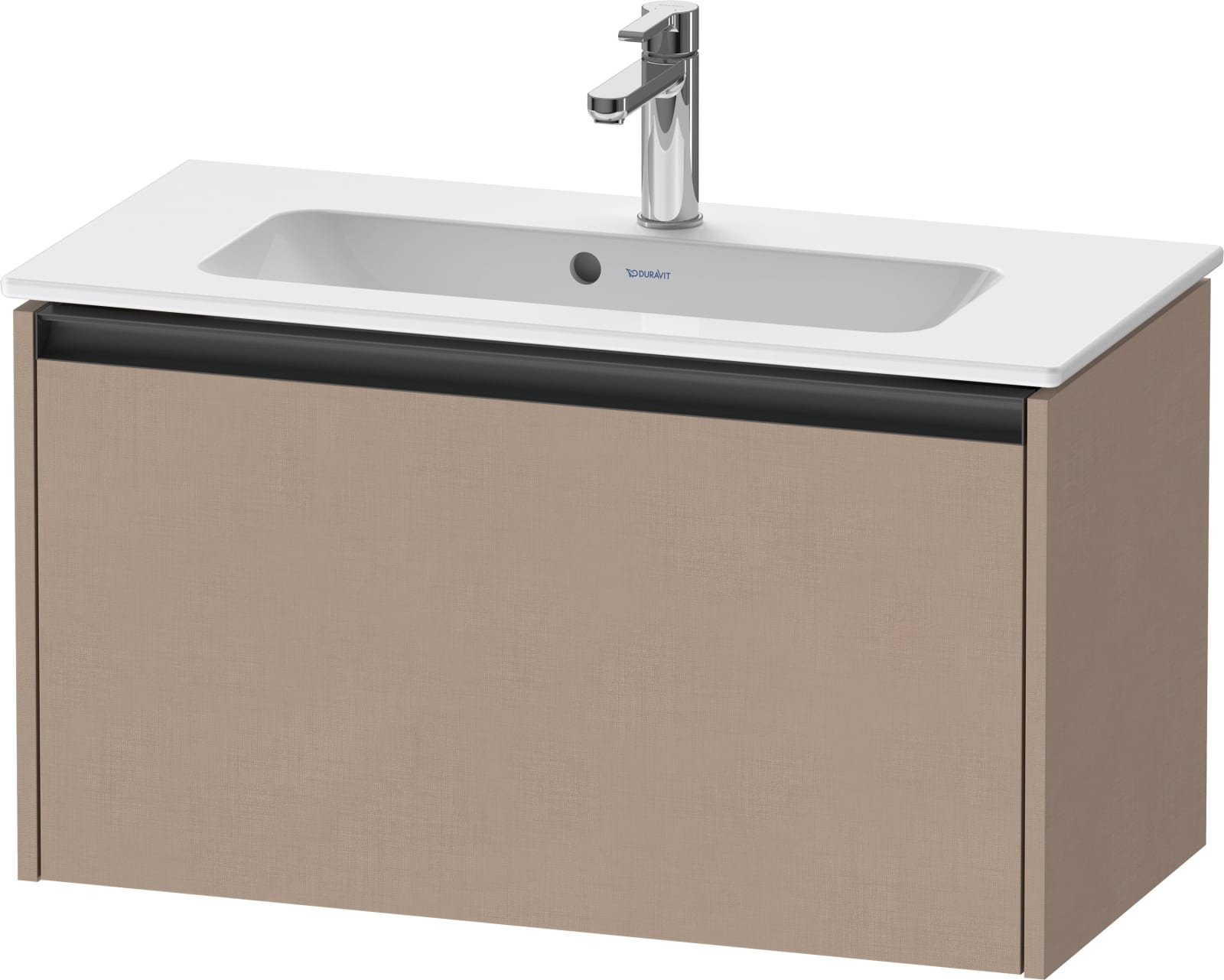 Duravit Ketho.2 Wastafelonderbouw hangend, compact, Linnen Mat, rechthoekig, aantal grote lades: 1 – K25056075750000