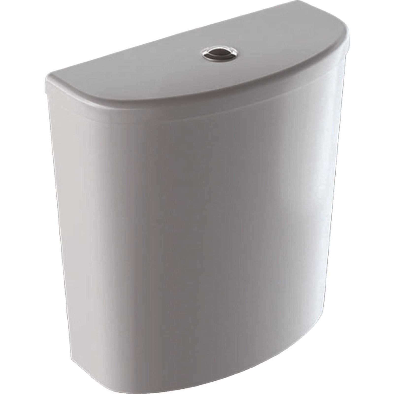 Geberit Renova, Opbouwspoelreservoir, drukknop, met zij-inlaat, vuilafstotend, 355 x 364 x 163mm (HxBxD), wit