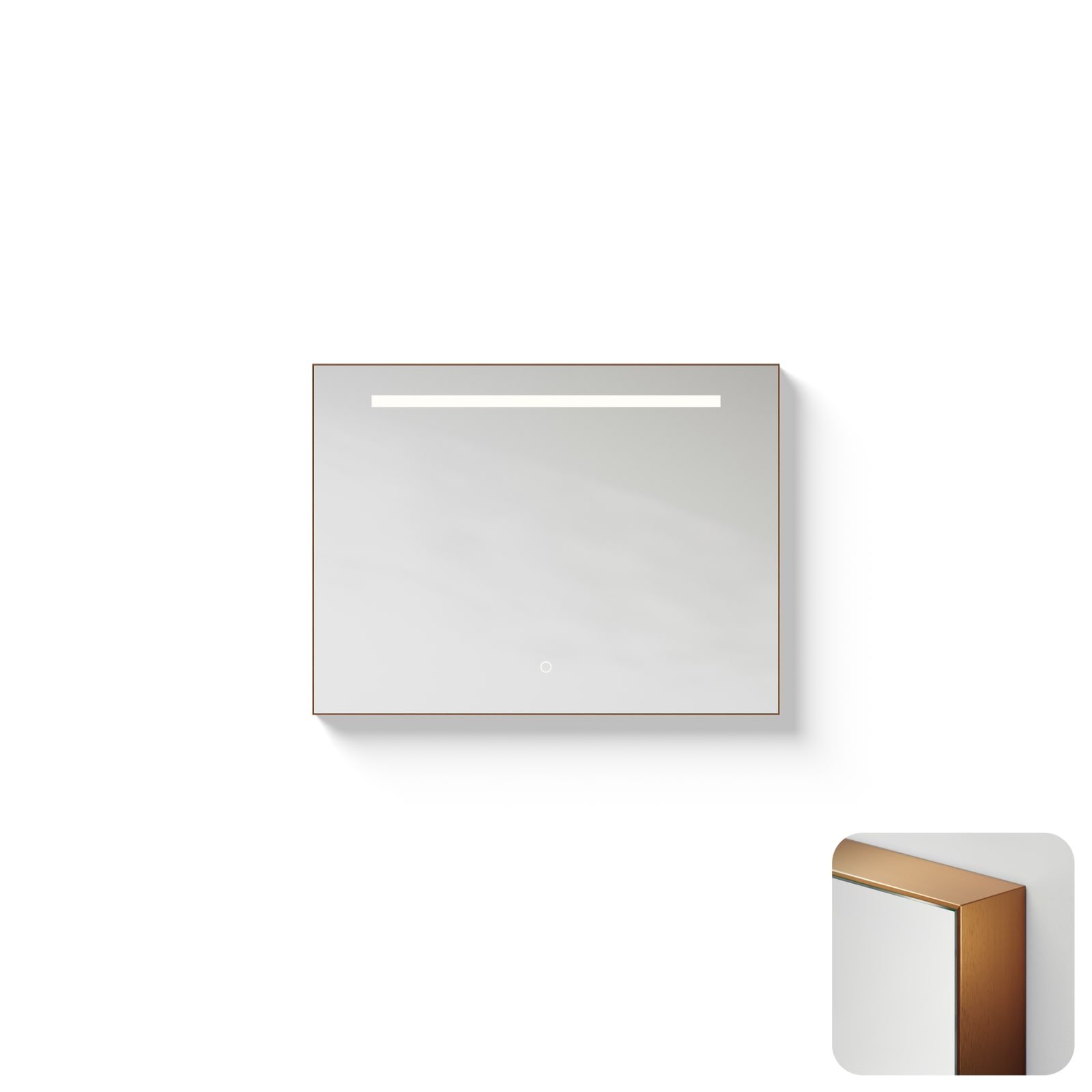 Spiegel Metallic Line Rectangle Br Copper 80x60cm verl