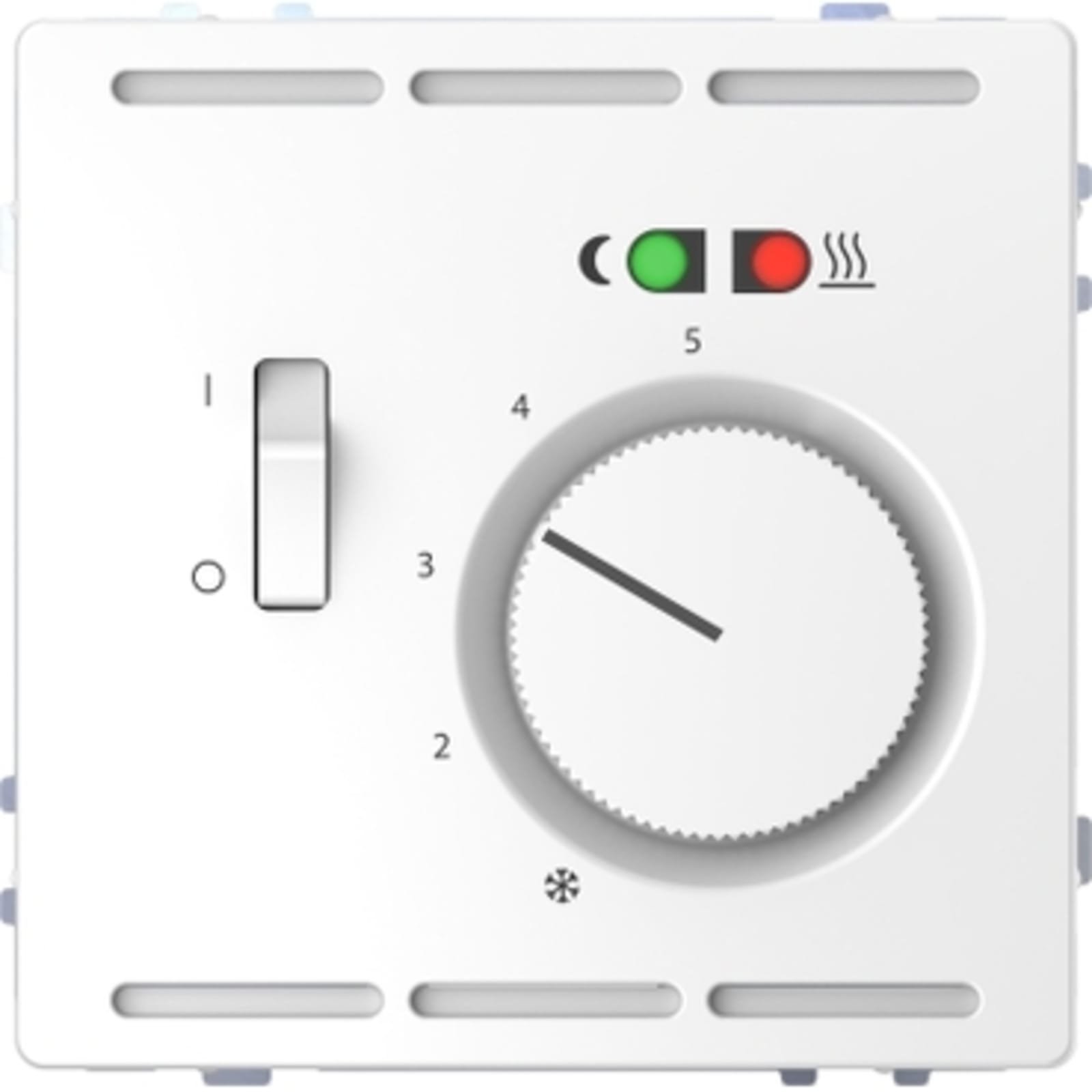 Vloer tempratuurregelaar - 230V - met schakelaar - Lotuswit - Systeem