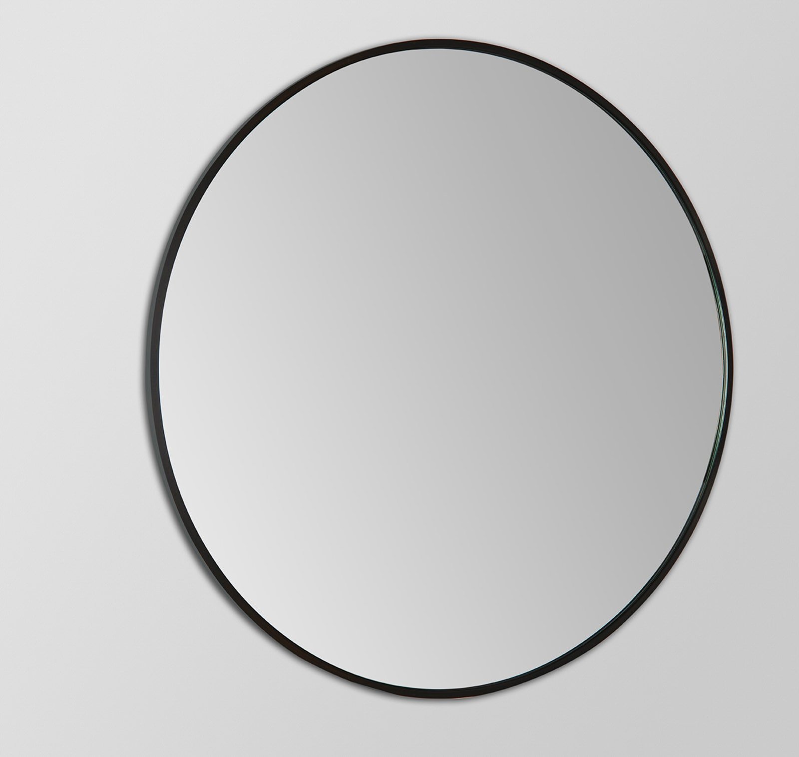 Detremmerie, Spiegel met frame, No Limit, rond, zonder verlichting, 1000 x 1000 x 20mm (BxHxD), zwart aluminium