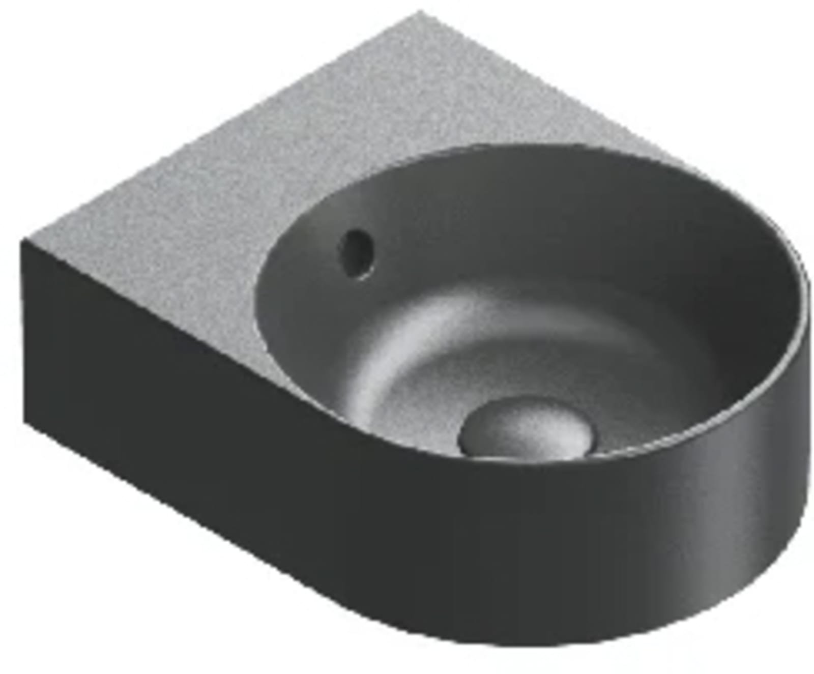 Catalano Zero fontein 30X38 Satin Black, Minuta collection Mat zwart