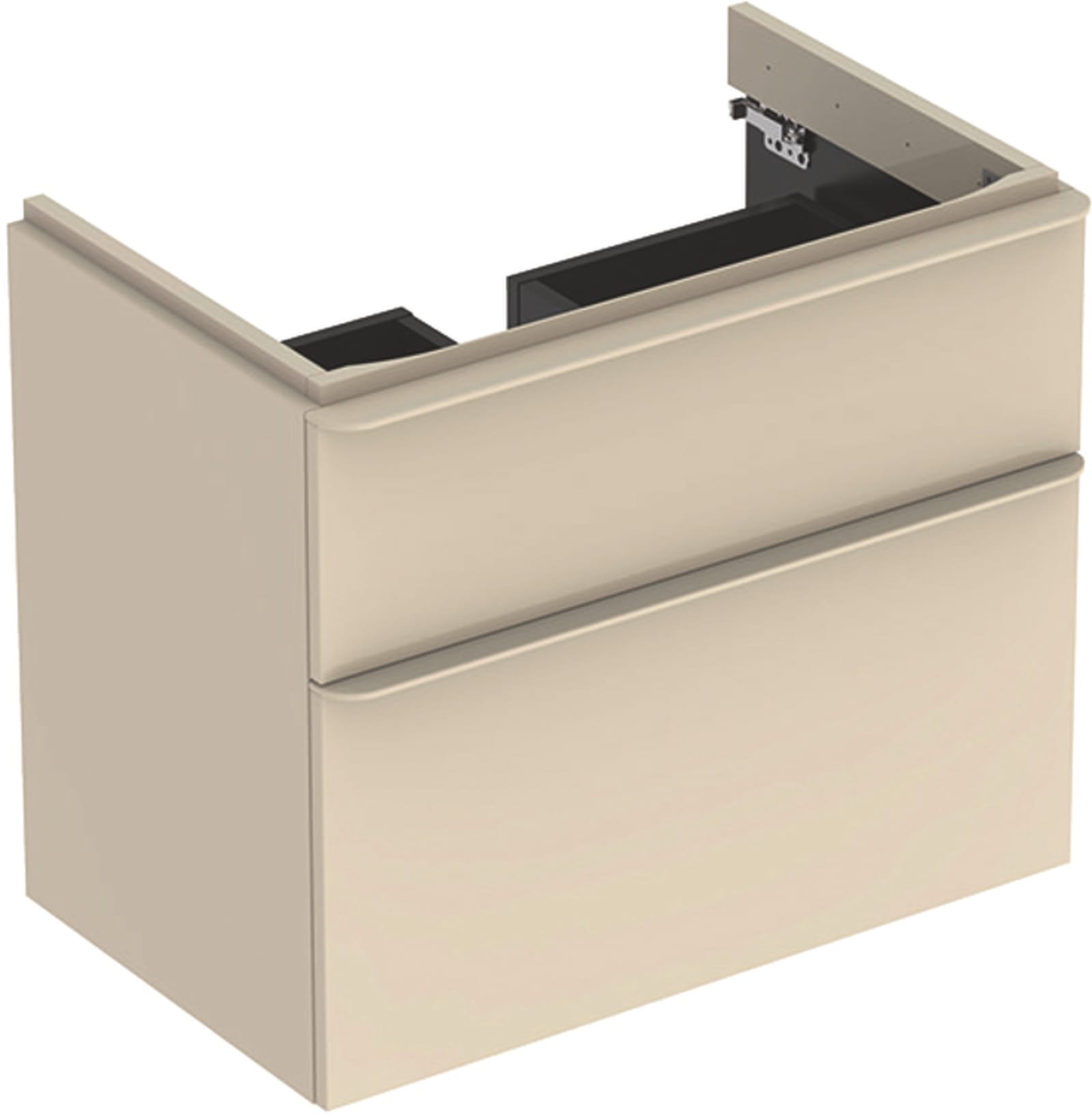 Geberit Smyle, Wastafelonderbouwkast, vierkant, 2x lade, spaanplaat, 617 x 734 x 470mm (HxBxD), zandgrijs