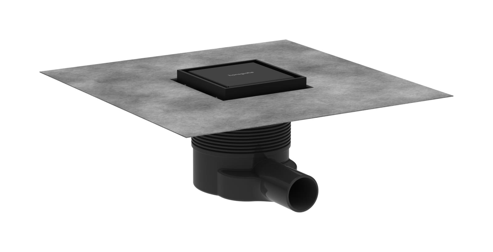 Hansgrohe RainDrain Brilliance compl.set puntafvoer 100/100 achterz. betegelbaar mat zwart