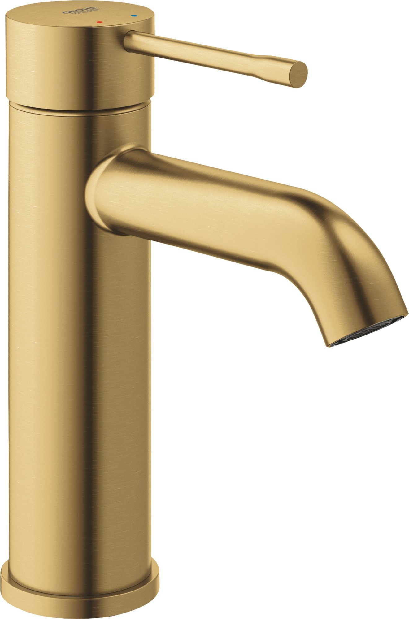 Grohe Essence New, Wastafelmengkraan, S-size, eengreeps, 1-gats, 174mm hoogte, glad, 116mm uitloop, vast, cool sunrise geborsteld thumbnail 2