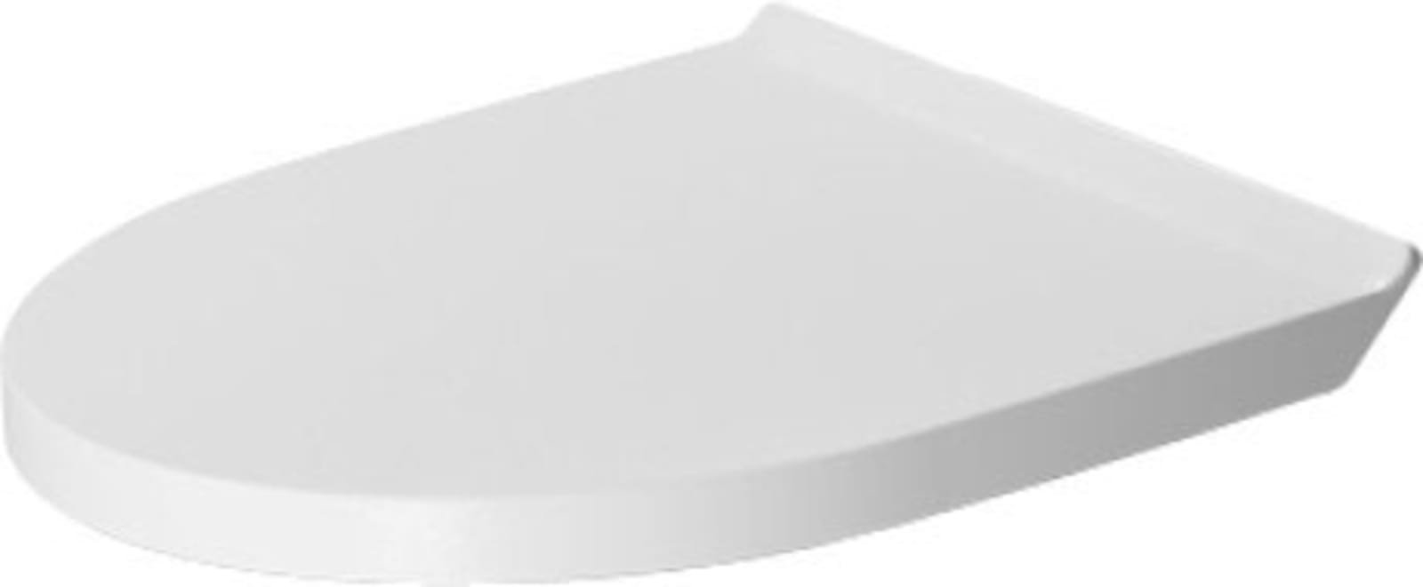 Duravit DuraStyle Basic, Closetdeksel, rond, RVS, 373 x 430 x 43mm (LxBxH), wit