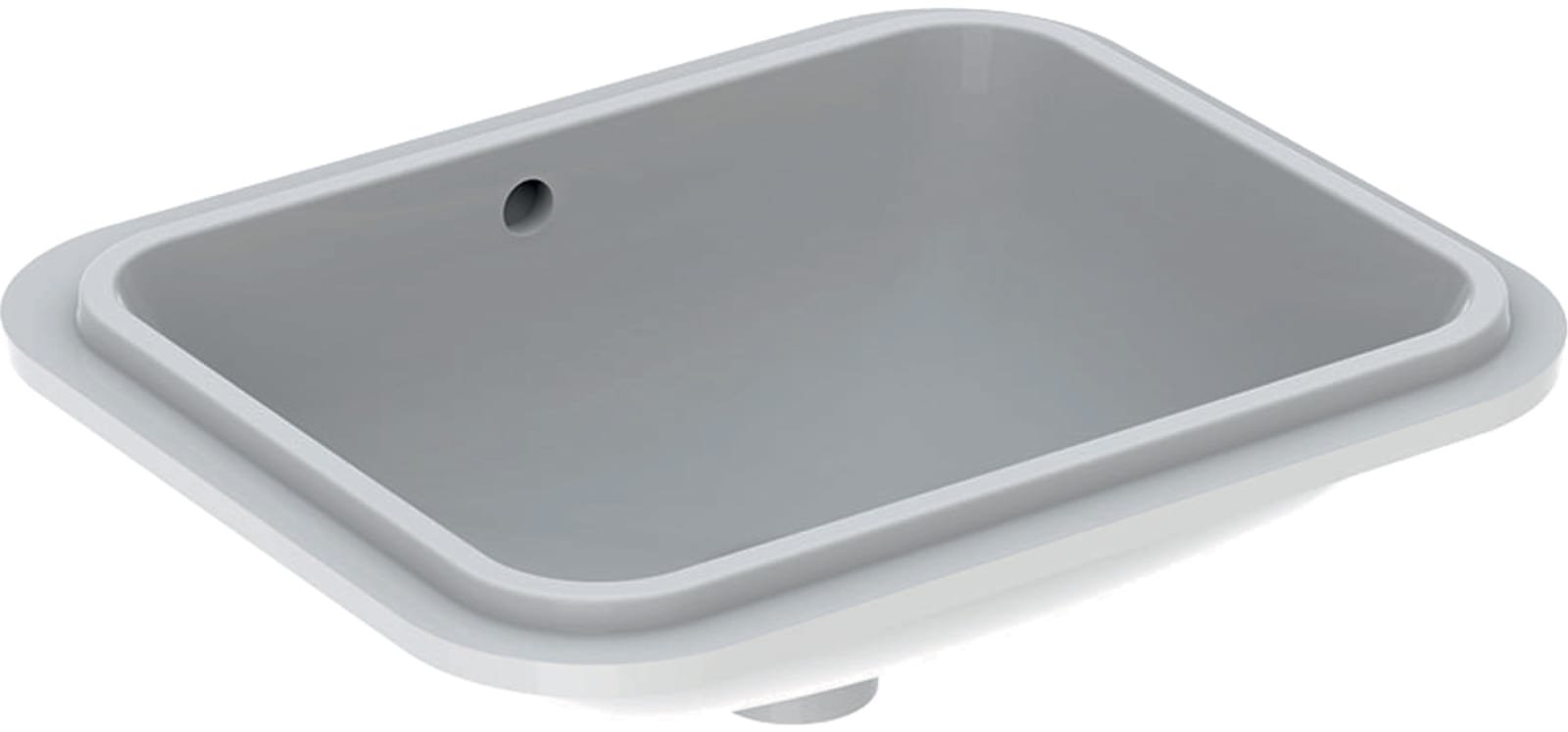 Geberit VariForm, Wastafel, onderbouw, 1x waskom, overloop, keramiek, 530 x 440 x 178mm (BxDxH), wit