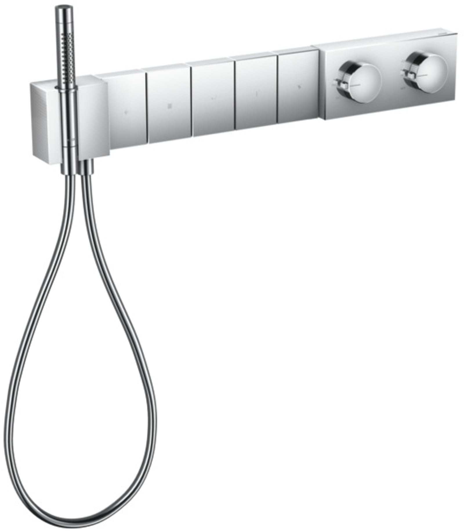 AXOR, Douchethermostaatmodule, Edge, select, 5 functies, chroom / diamant cut