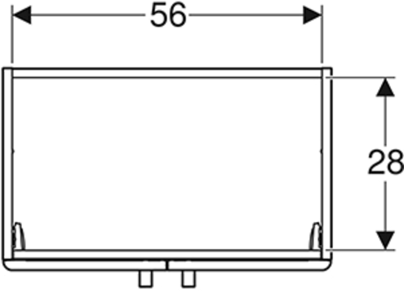 Geberit Renova Compact wastafelonderkast, soft-close, handgreep, hxbxd 605x597x397mm, wit