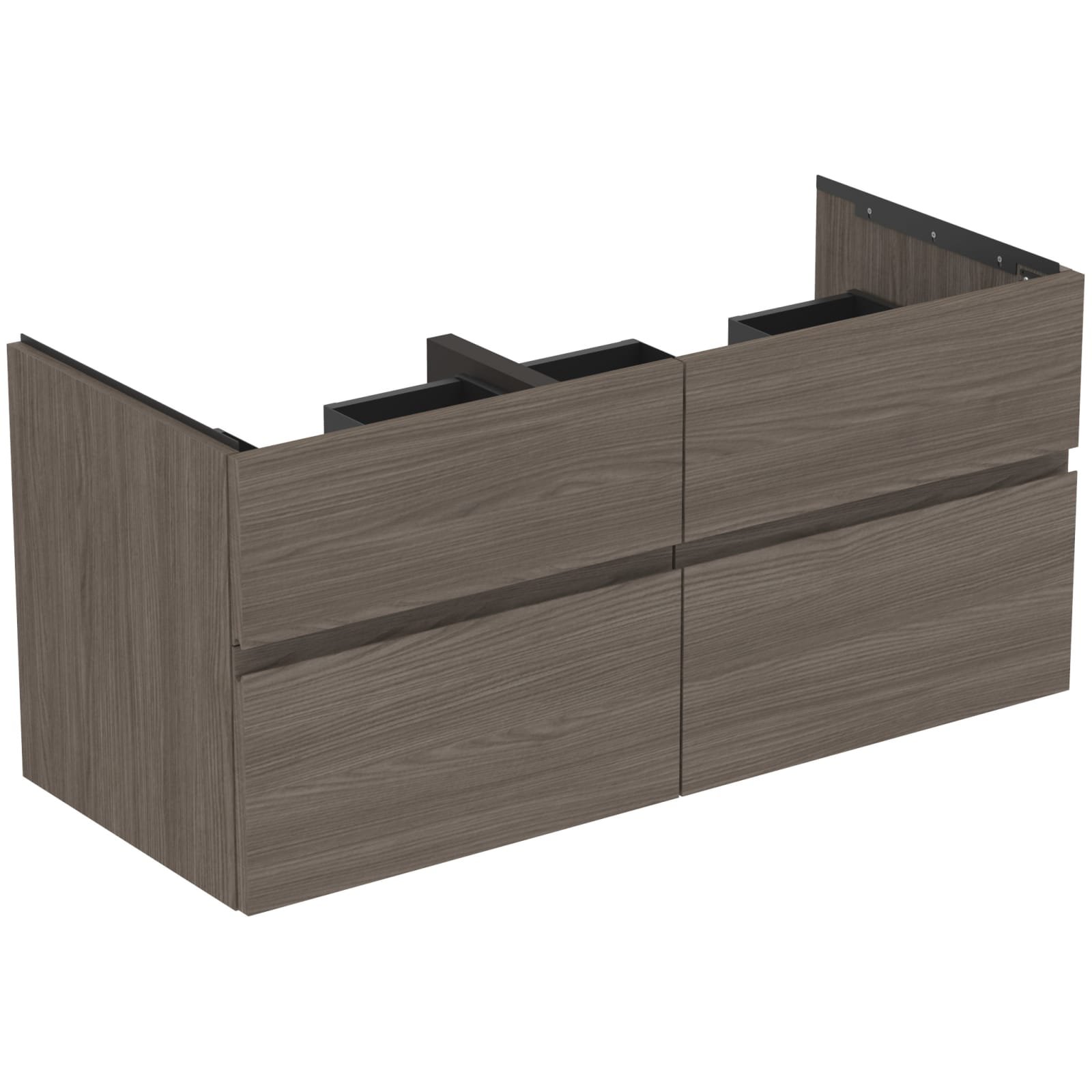 FINESSE | WASTAFELMEUBEL 1200X505X550 MM DARK ELM, 4 LADEN