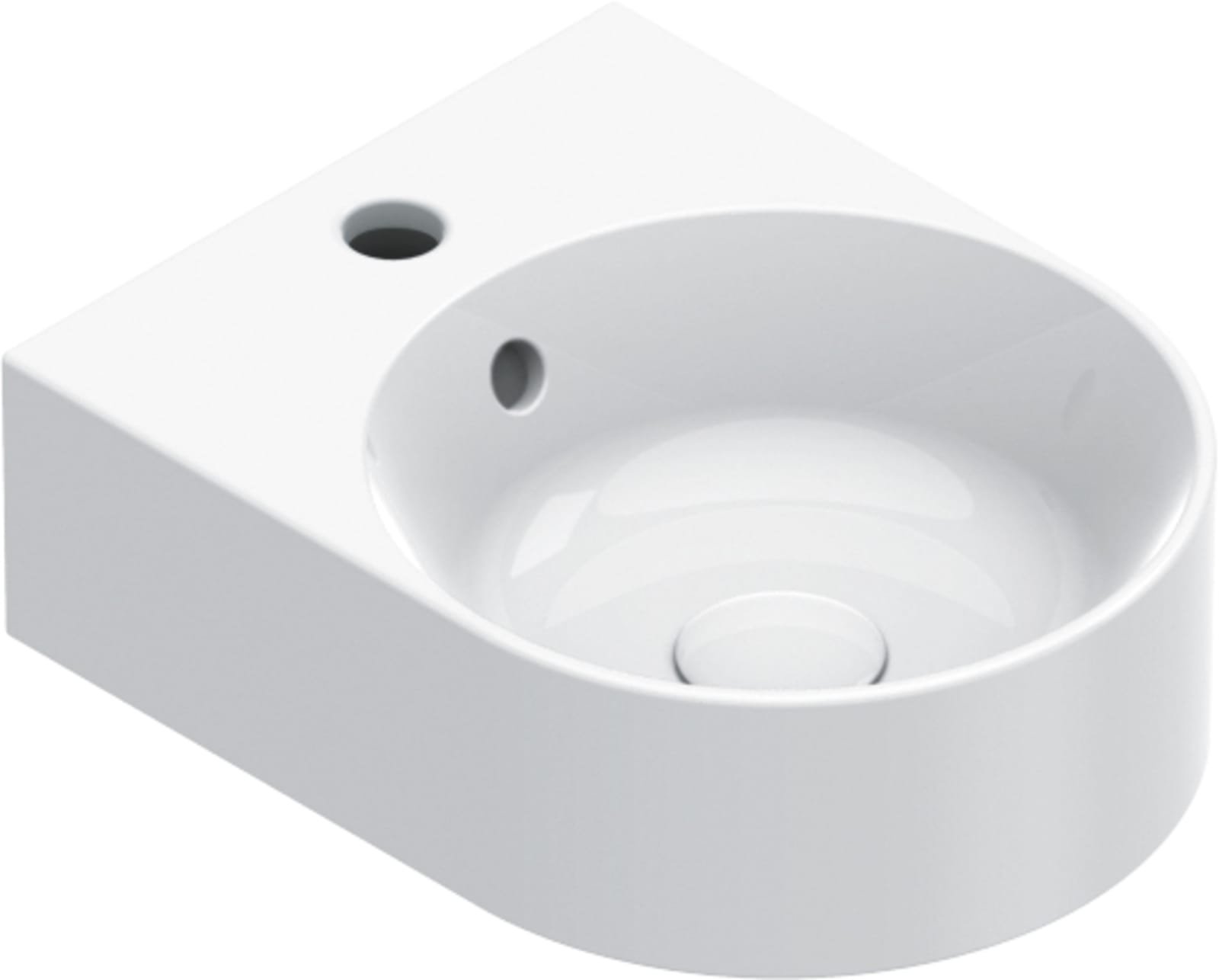 Catalano Zero fontein 30X38 Kraangat White, Minuta collection Glanzend wit