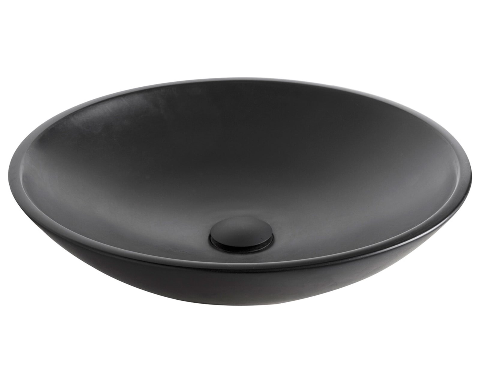 Detremmerie Vive Exclusif Waskom opbouw rond (46 cm) top solid zwart