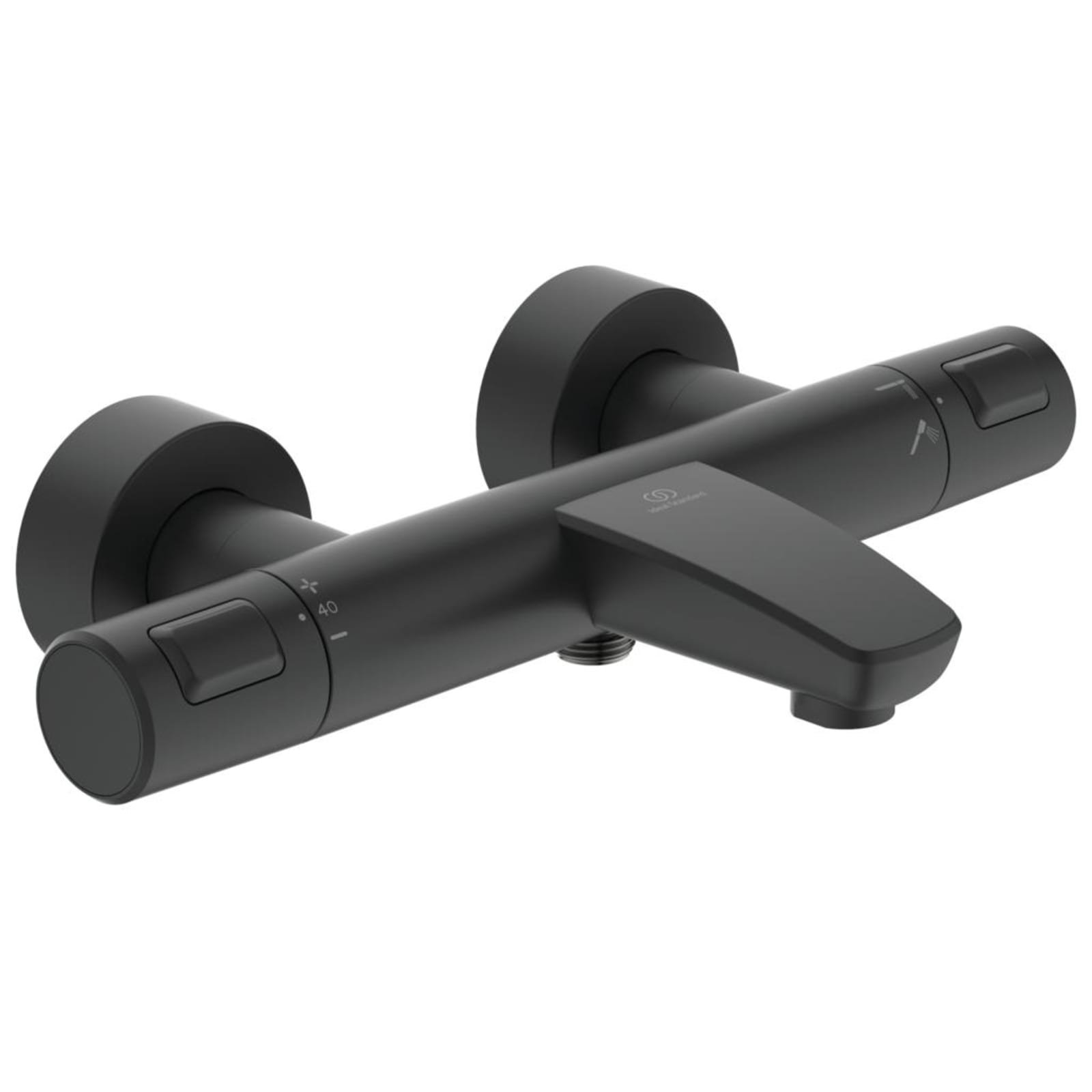 Ideal Standard Ceratherm T25 bad/douchethermostaat 15cm, silk black
