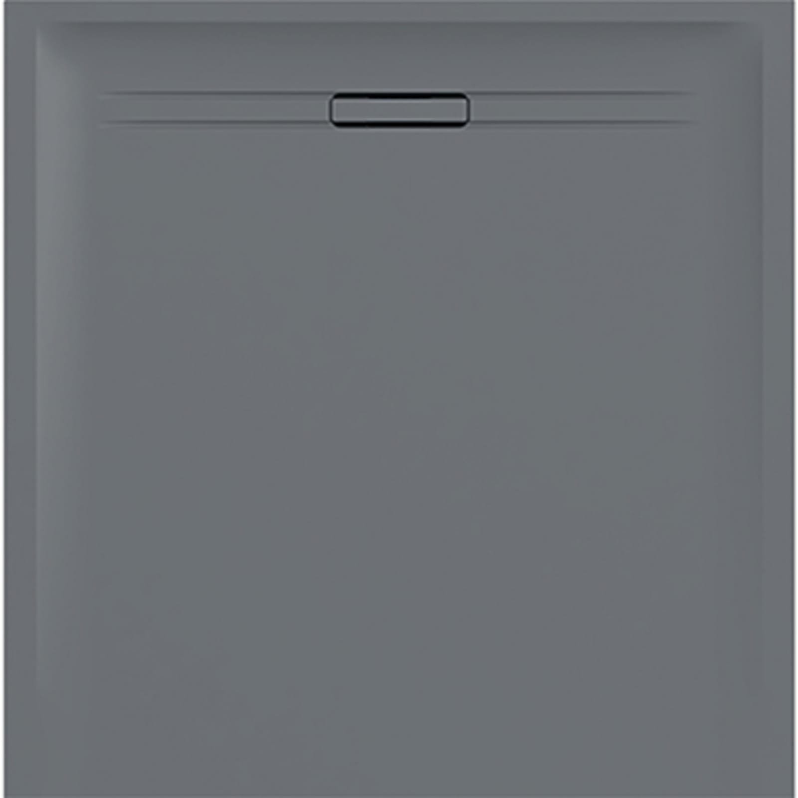Geberit Sestra douchevloer, vierkant, afvoer horizontaal achter, antisliplaag, inbouwhoogte 40mm, bxl 800x800mm, grijs