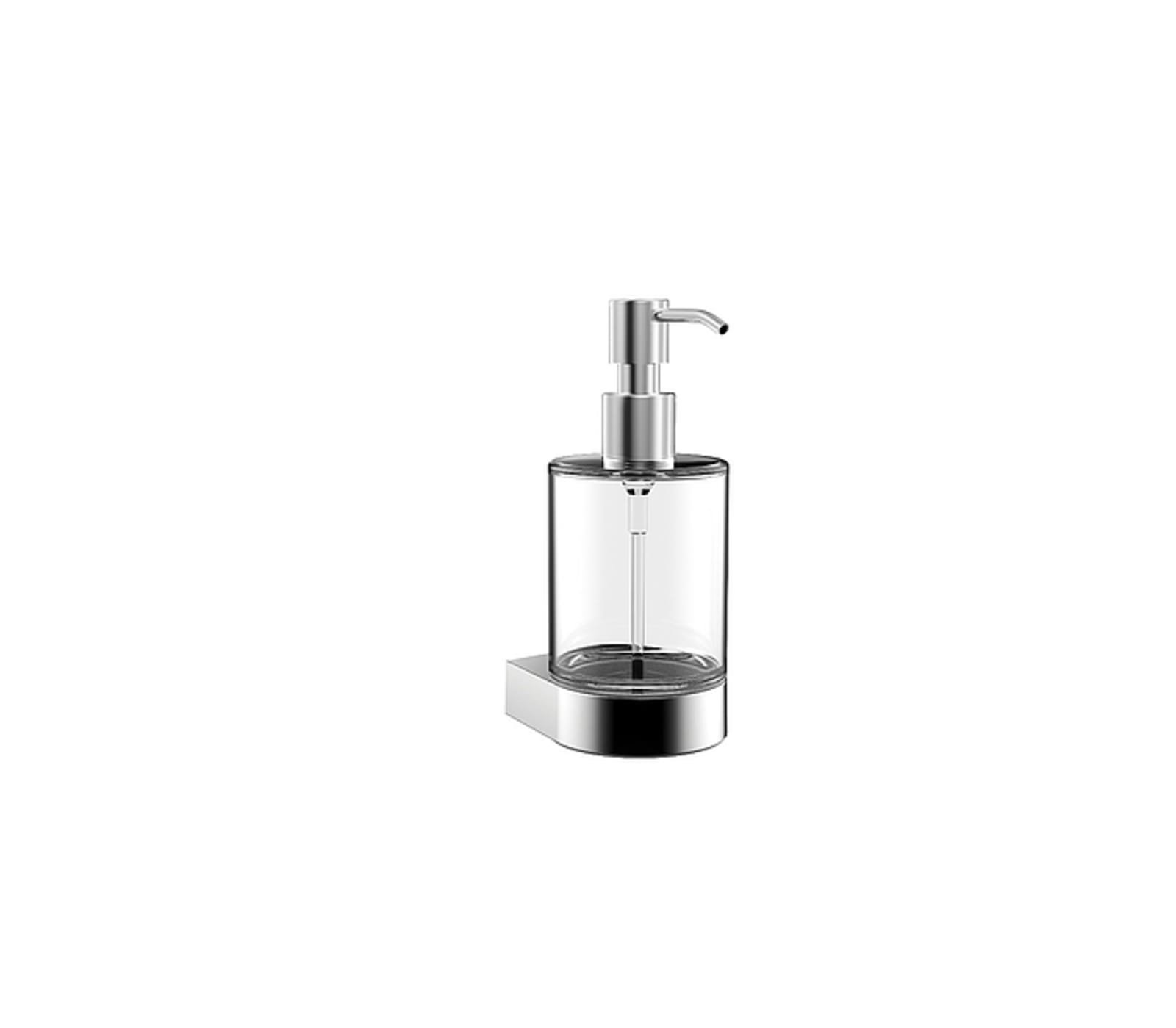 Emco Flow zeepdispenser kristalglas helder, doseerpomp kunststof chroom