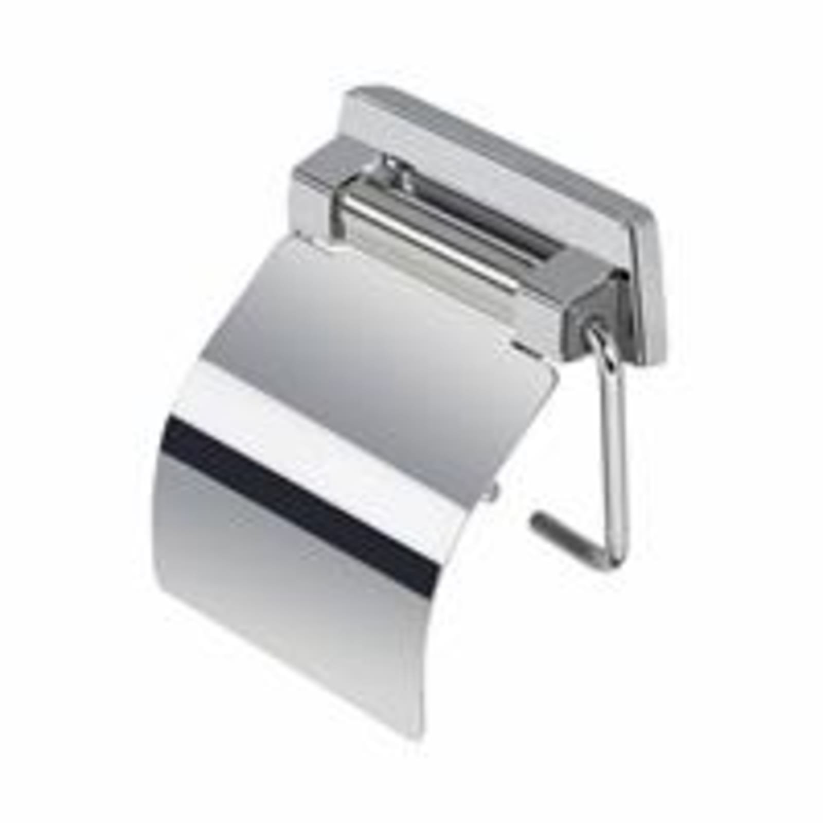 Geesa Standard Toiletrolhouder met veer en glanzende rvs klep