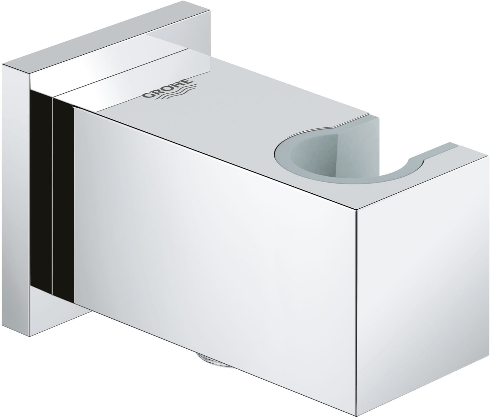 Grohe Euphoria Cube wandaansluitbocht met wanddouche houder, buitendraad, beveiligd tegen terugstroming, chroom
