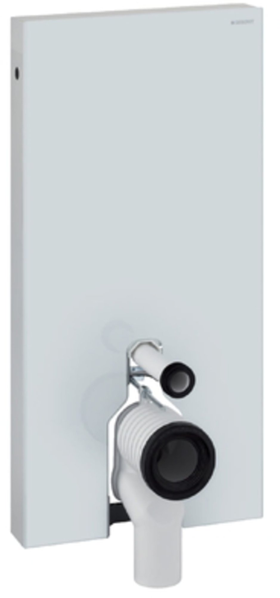 Geberit Monolith sanitairmodule voor vloerstaand wc, 101 cm, met P-aansluitbocht, wateraansluiting beneden: wit glas