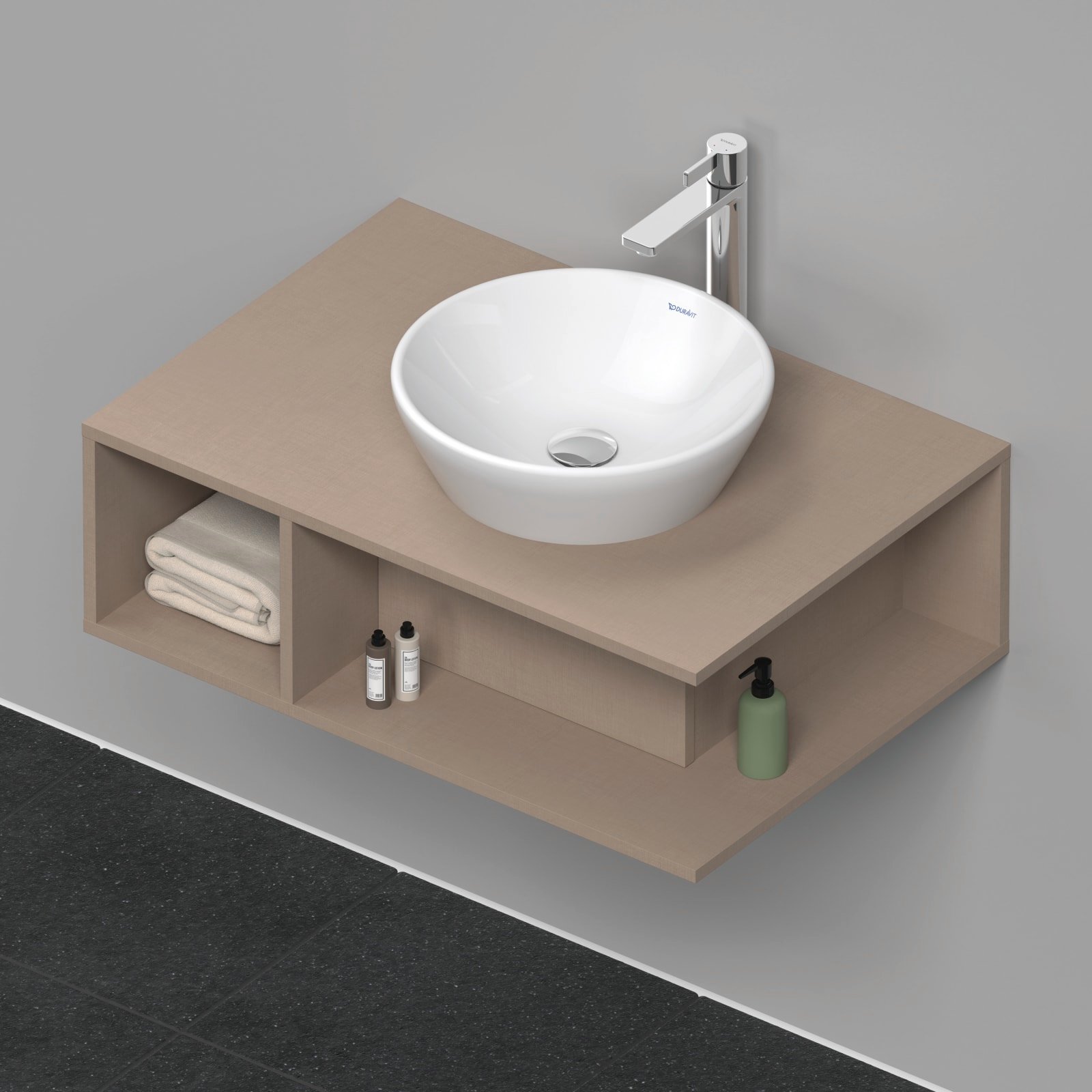 D-Neo Console wastafelonderbouw hangend Linnen Mat (1200894692)
