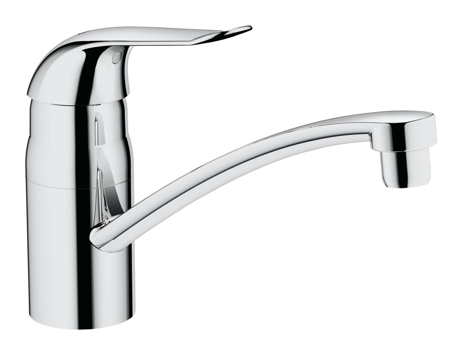 Grohe Eurosmart Care, Keukenmengkraan, blad/kraangat, eengreeps, 144mm hoogte, 220mm uitloop laag, draaibaar, chroom