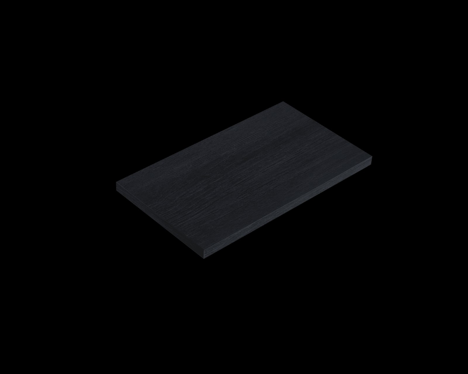 Blue Label Mette Topblad in HPL, zonder gaten 80cm nero 3,8x80x46 (hxbxd)