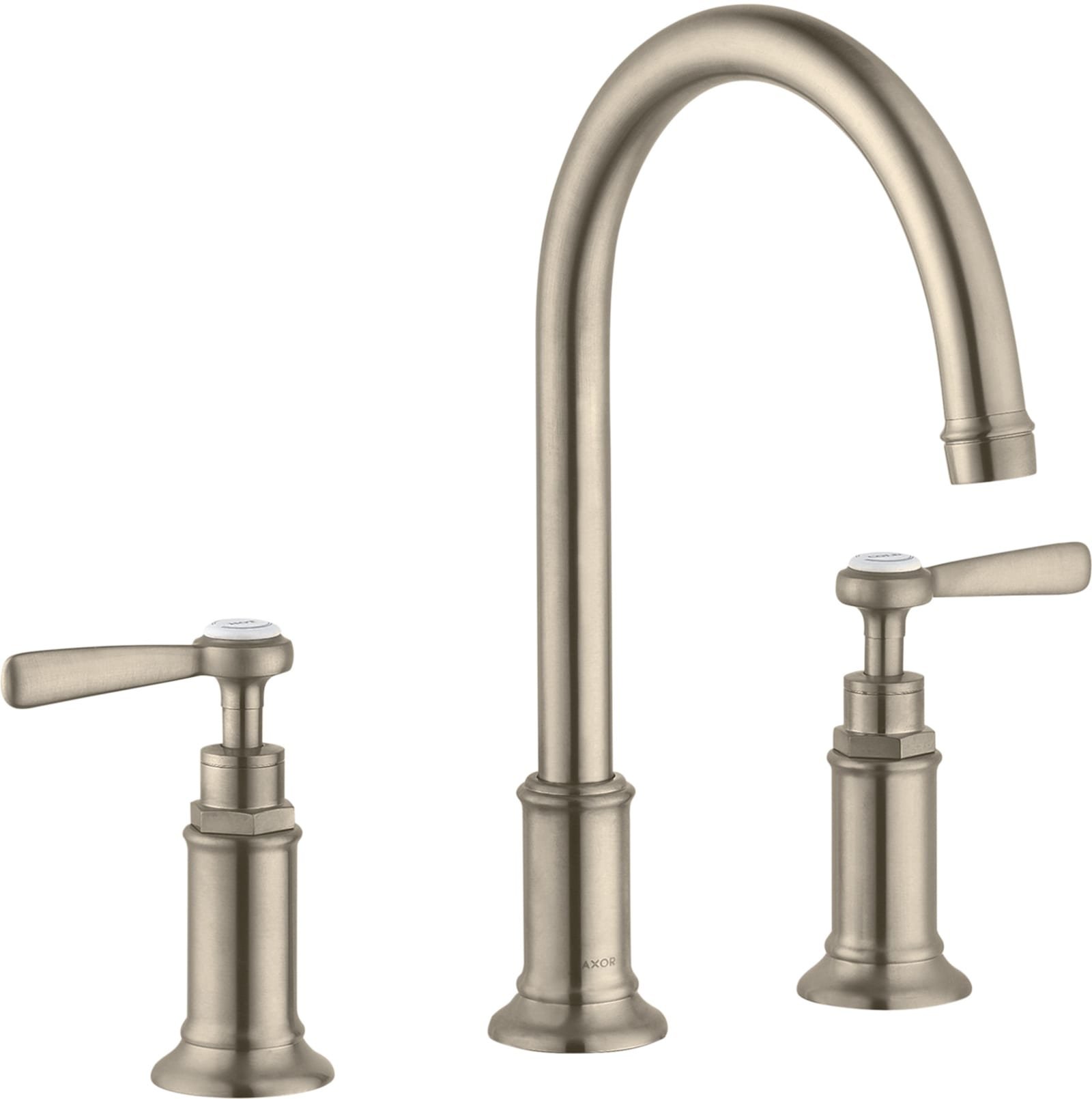 AXOR Montreux 3-gats wastafelmengkraan 180 met wastegarnituur brushed nickel