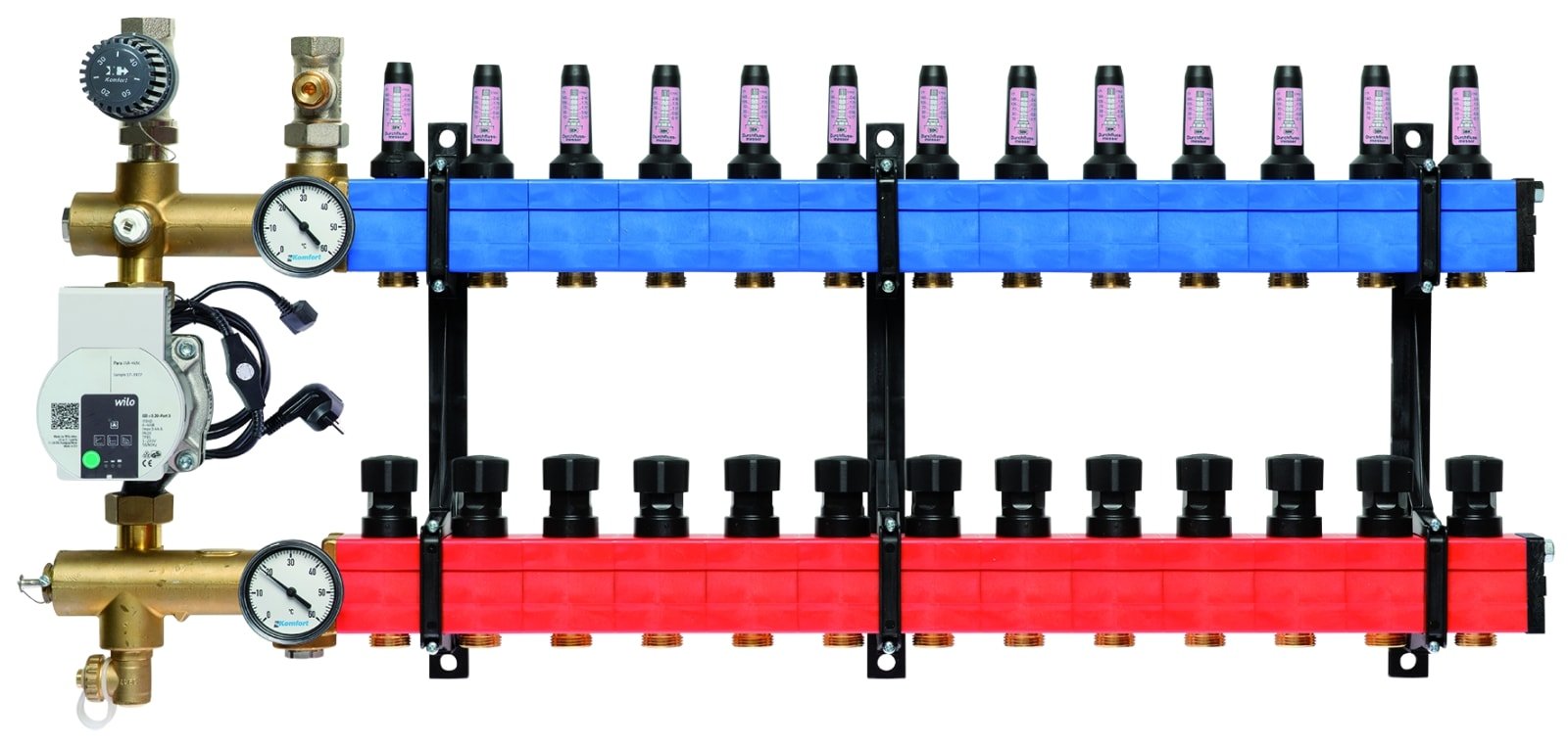 Nathan Komfort SBK verdeler type 4803 E-pomp boven aansluiting, 60 tot 250 l/u, 13-groeps